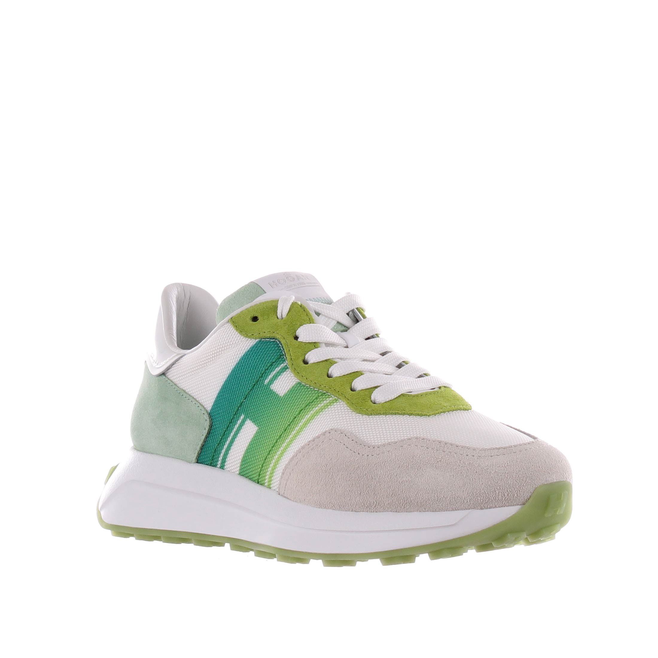 Hogan sneaker h641 in suede e tessuto da donna