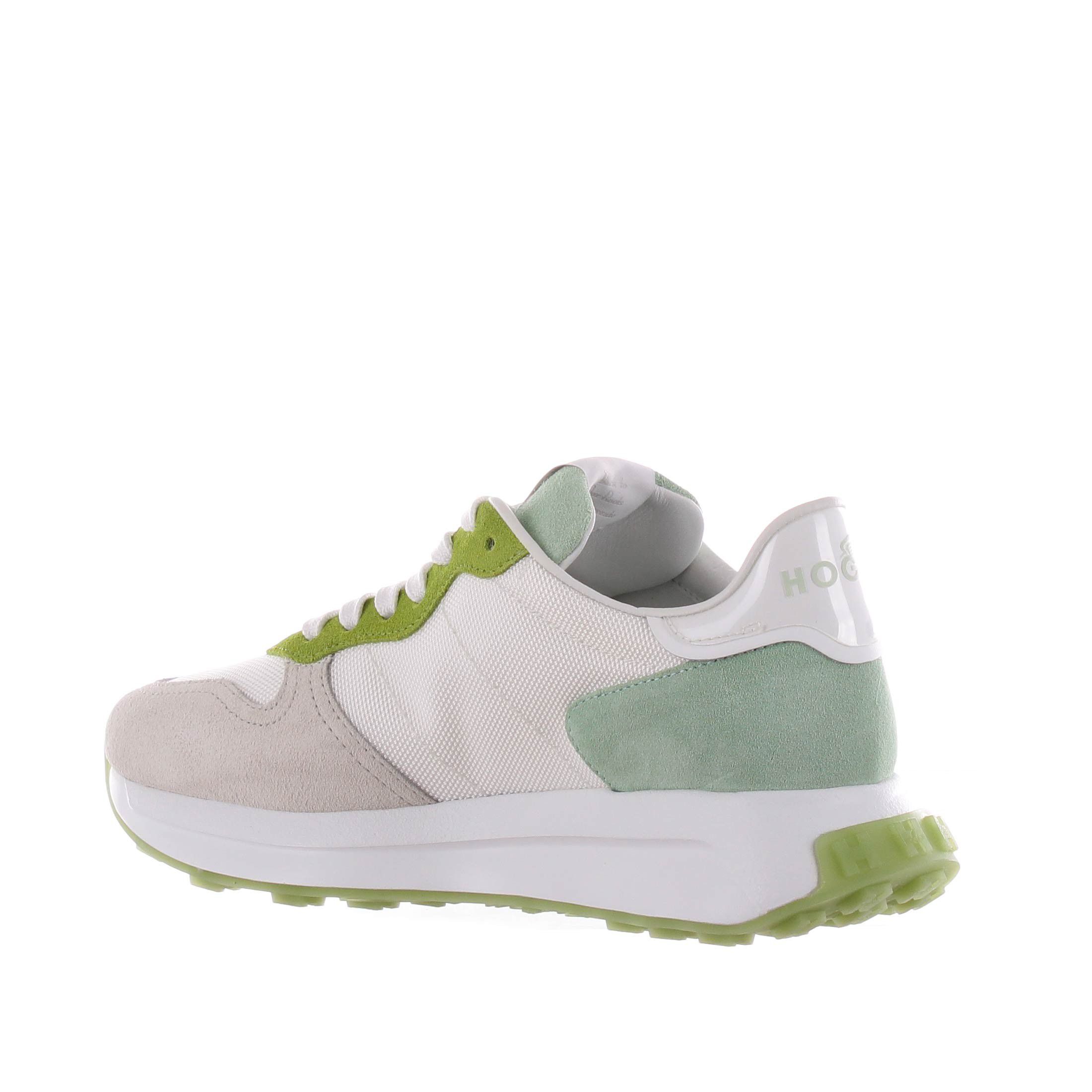 Hogan sneaker h641 in suede e tessuto da donna
