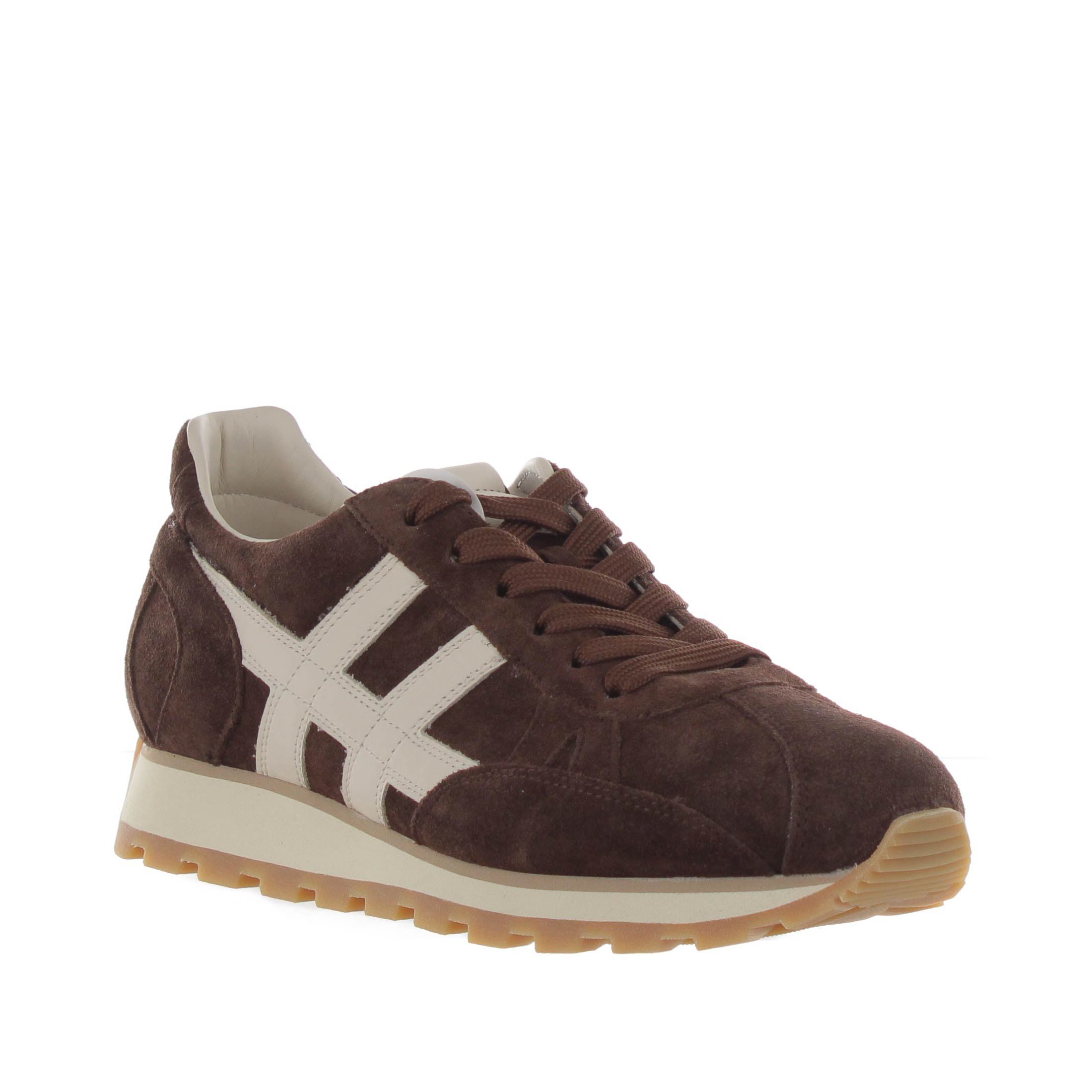Hogan sneaker h671 in camoscio da uomo