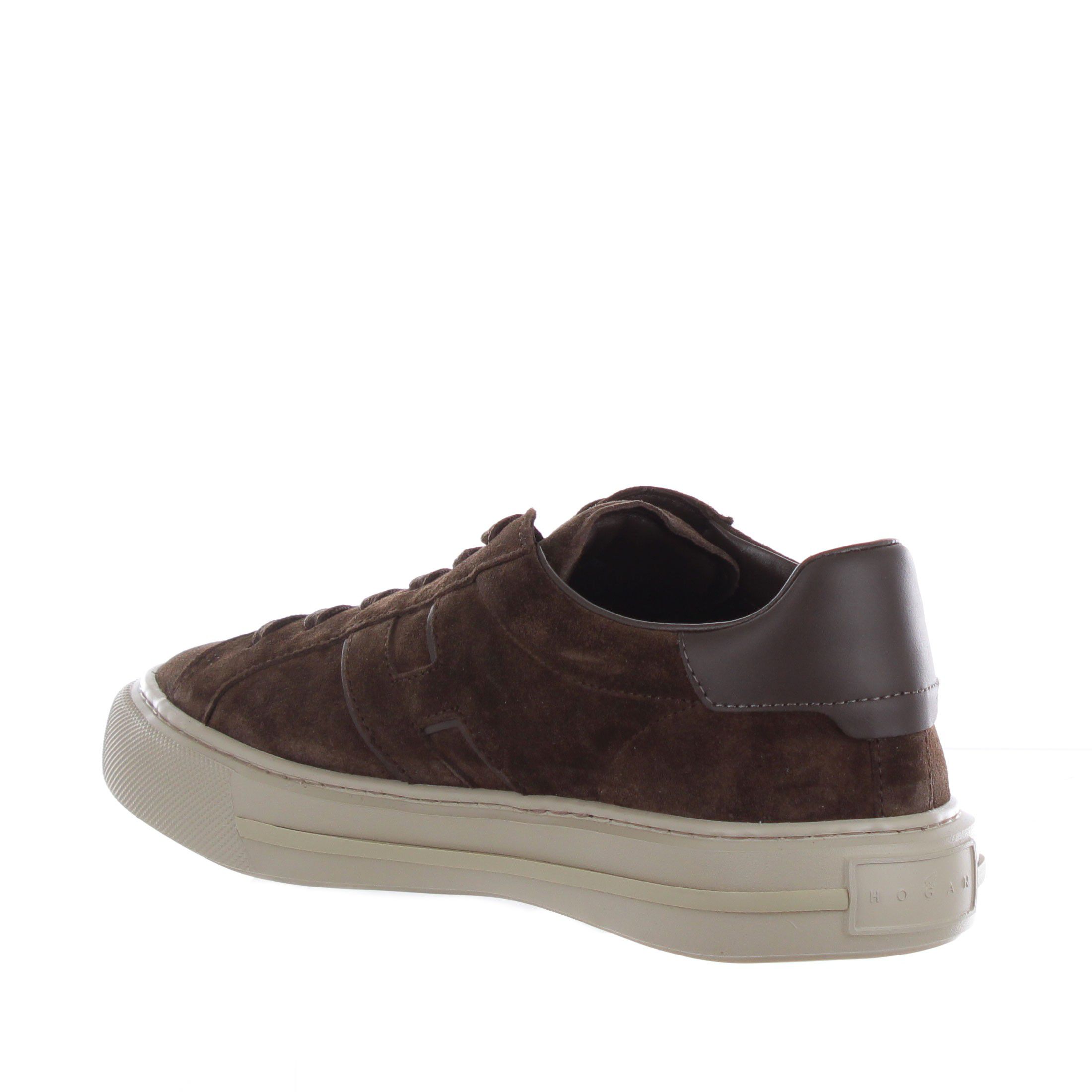 Hogan sneaker h691 in camoscio da uomo