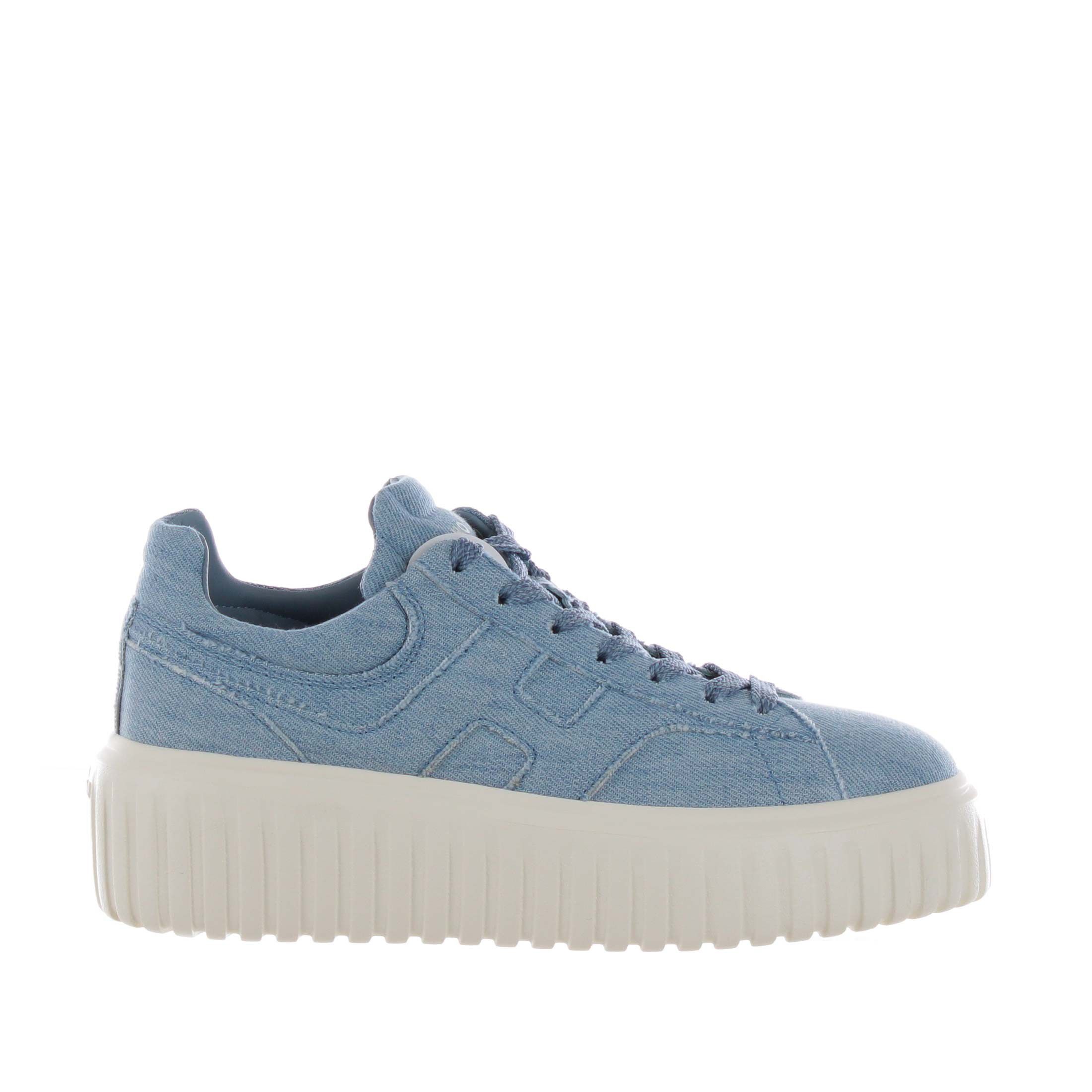 Hogan sneaker hogan h-stripes in denim da donna