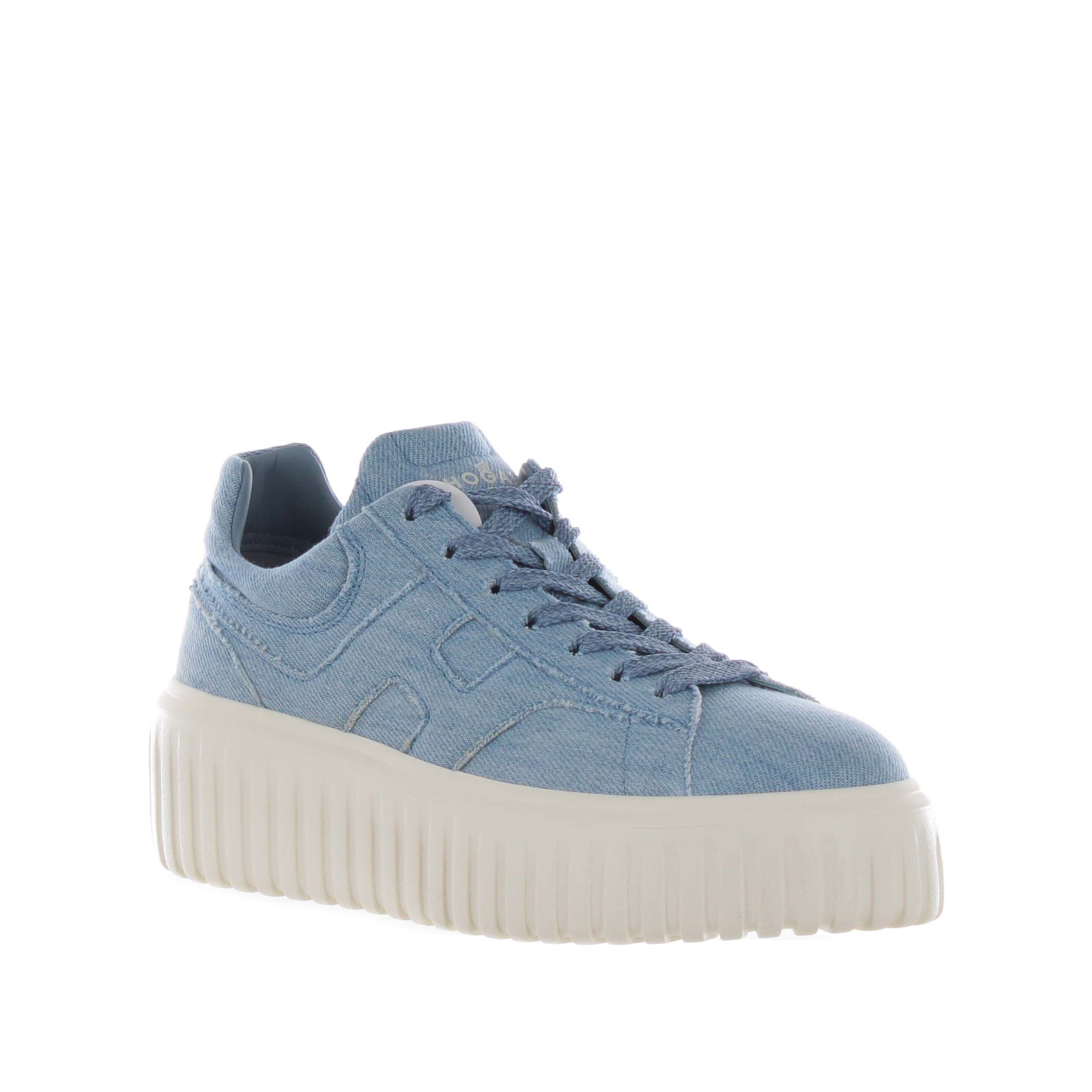 Hogan sneaker hogan h-stripes in denim da donna