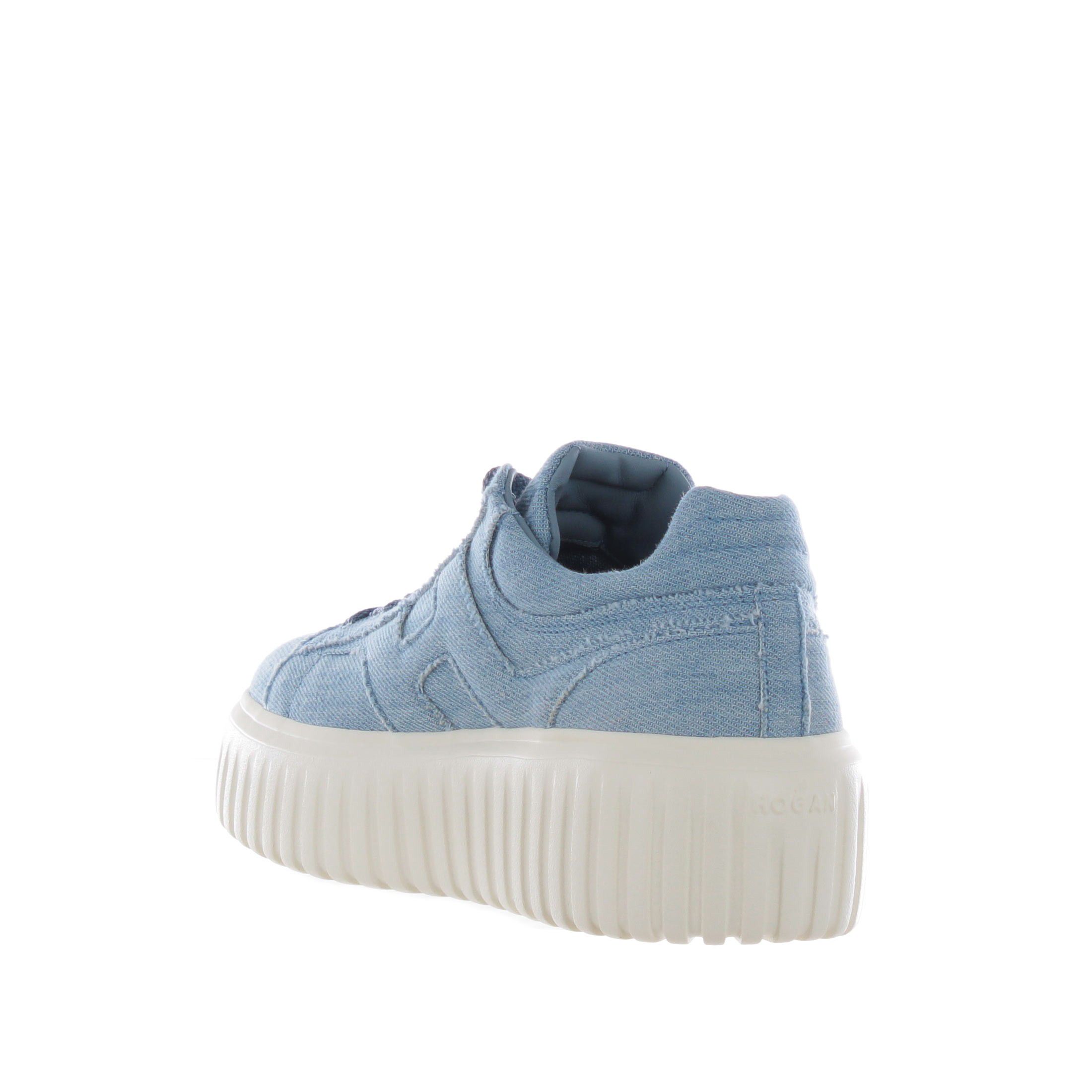 Hogan sneaker hogan h-stripes in denim da donna