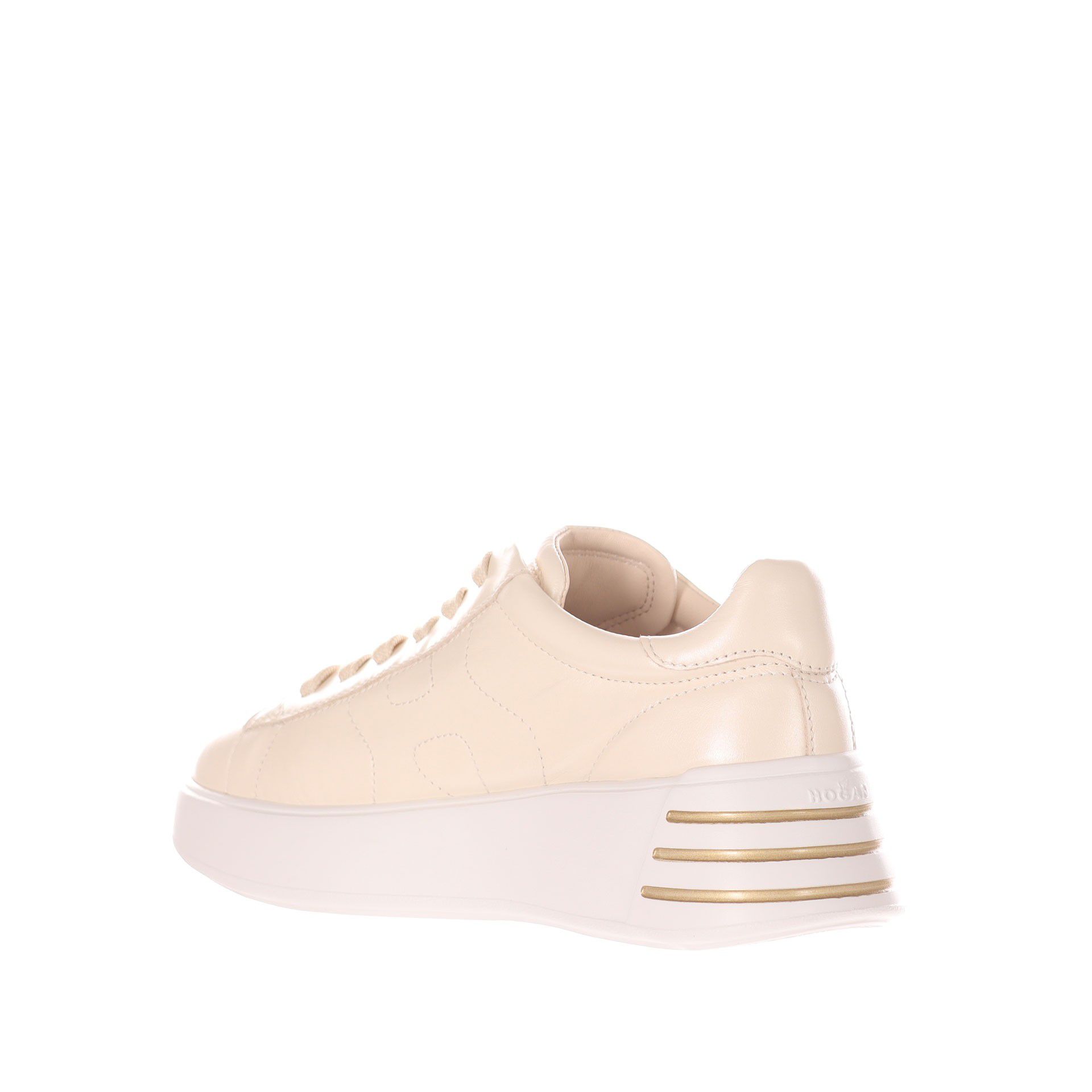 Hogan sneaker hogan rebel in pelle dal finish perlato da donna
