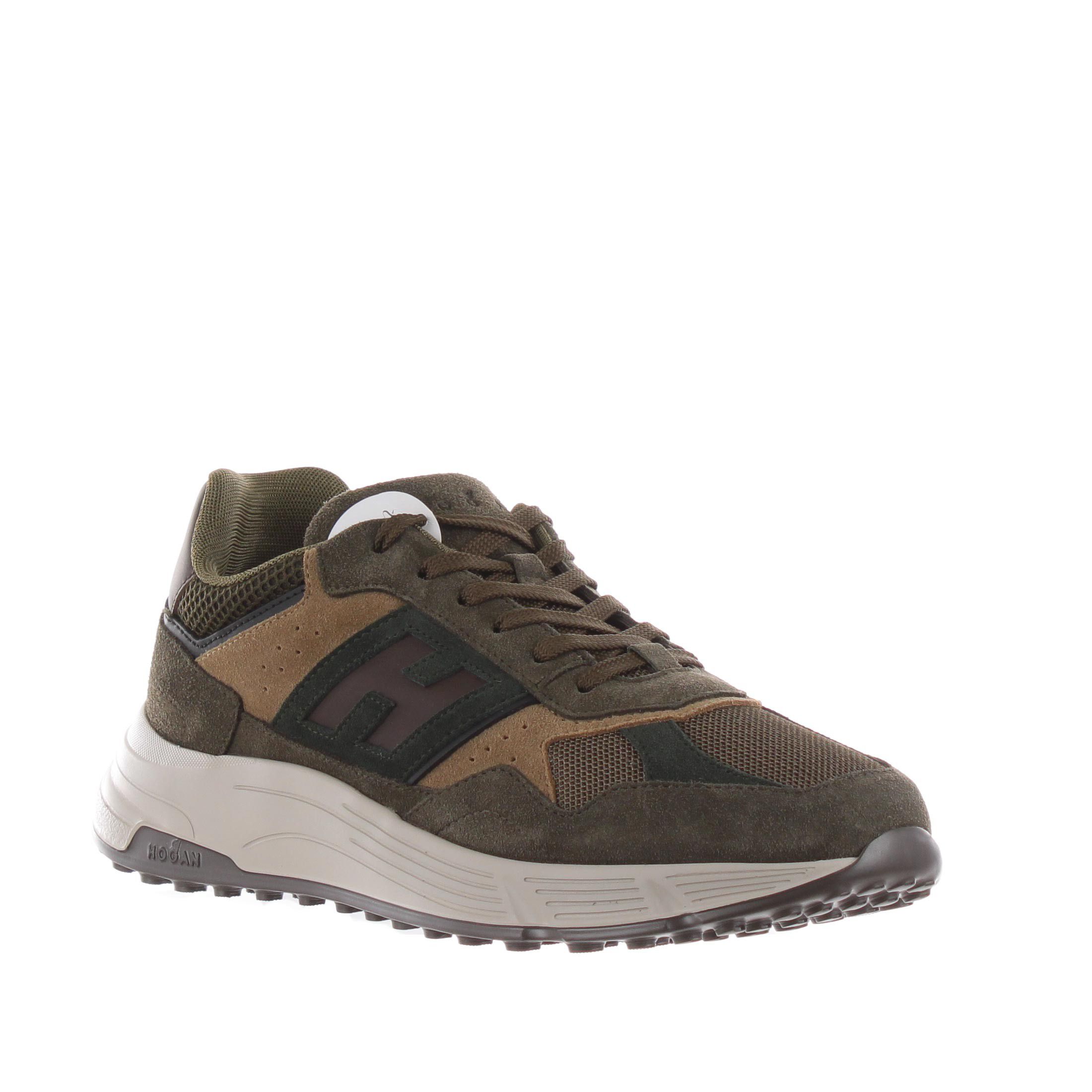 Hogan sneaker hyperlight in camoscio e tessuto tecnico da uomo