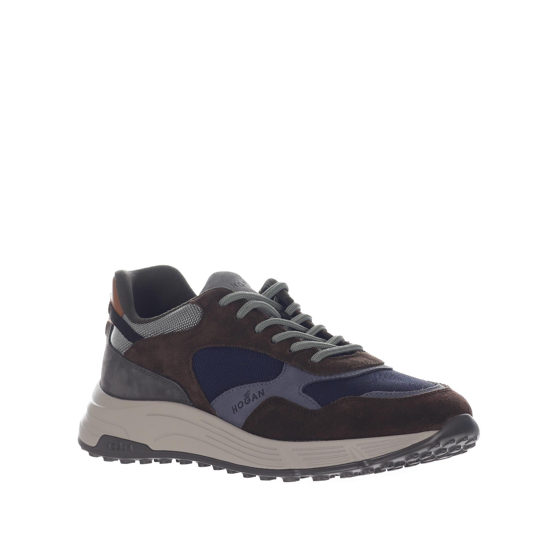 Hogan sneakers hyperlight in camoscio da uomo