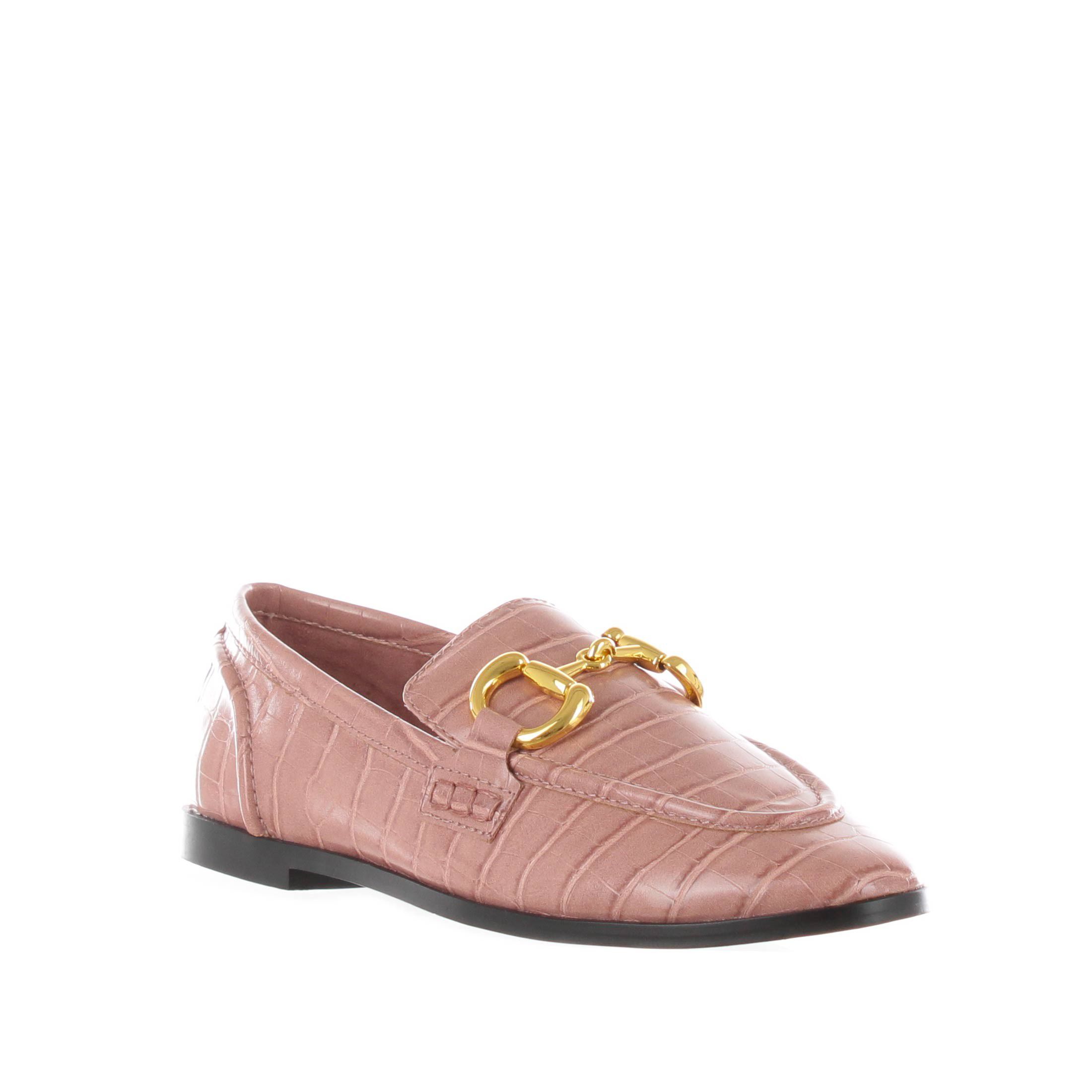 Jeffrey campbell mocassino in pelle con morsetto metallico da donna