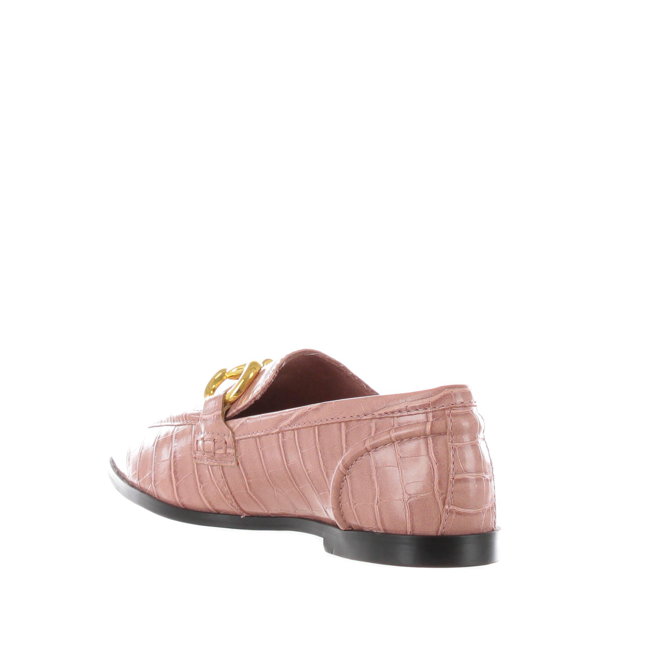 Jeffrey campbell mocassino in pelle con morsetto metallico da donna