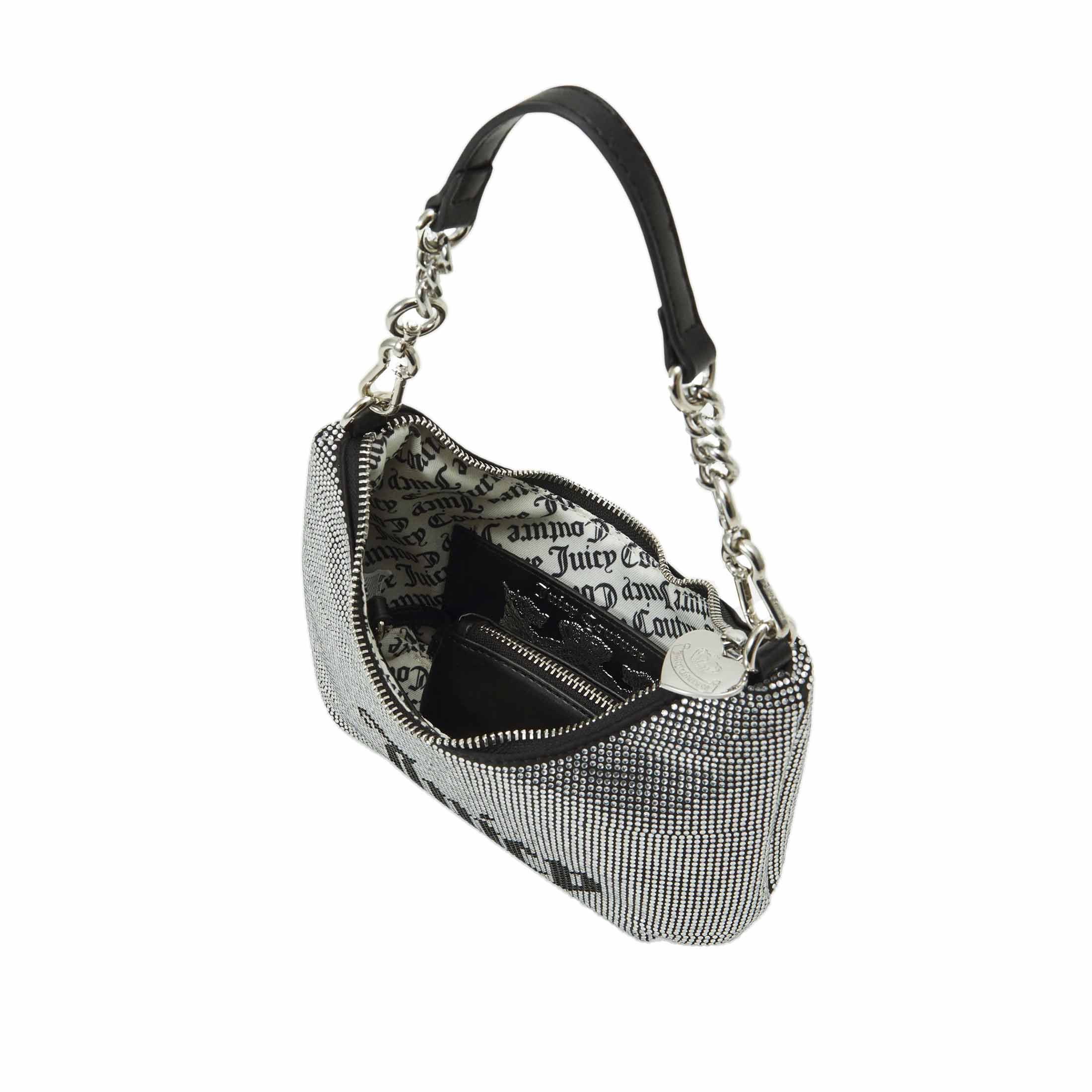 Juicy couture mini tracolla hazel con strass da donna