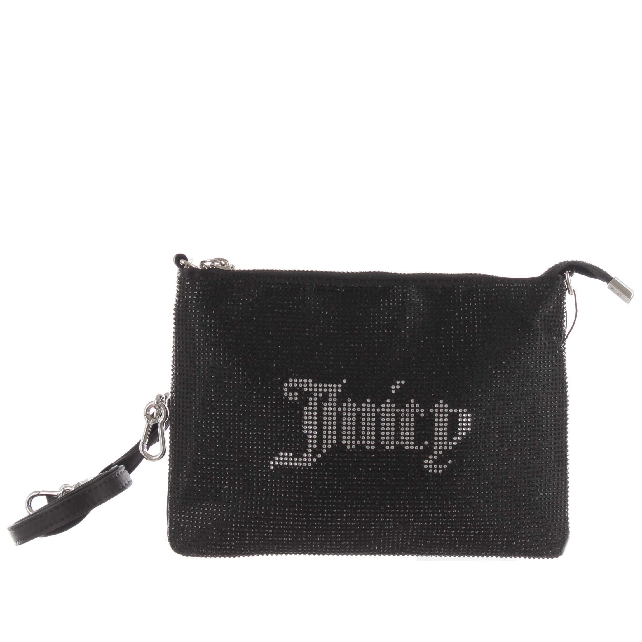 Juicy couture pochette mia flat pouch in poliestere con strass da donna