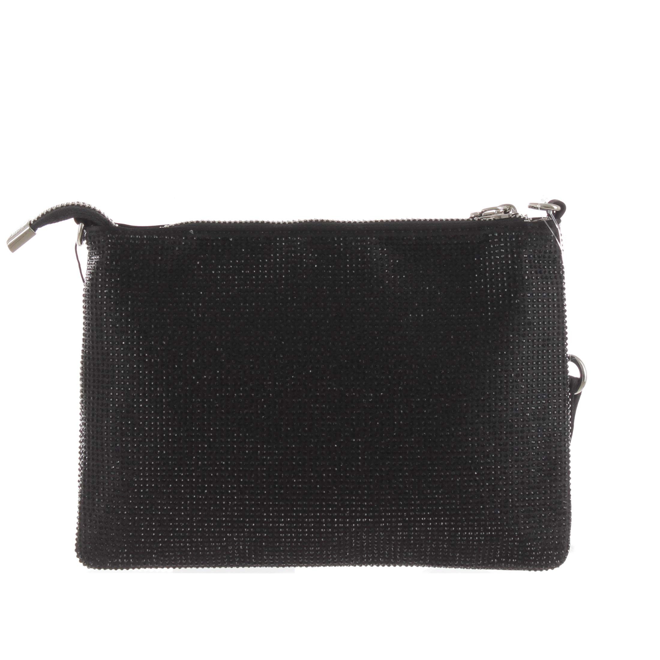 Juicy couture pochette mia flat pouch in poliestere con strass da donna