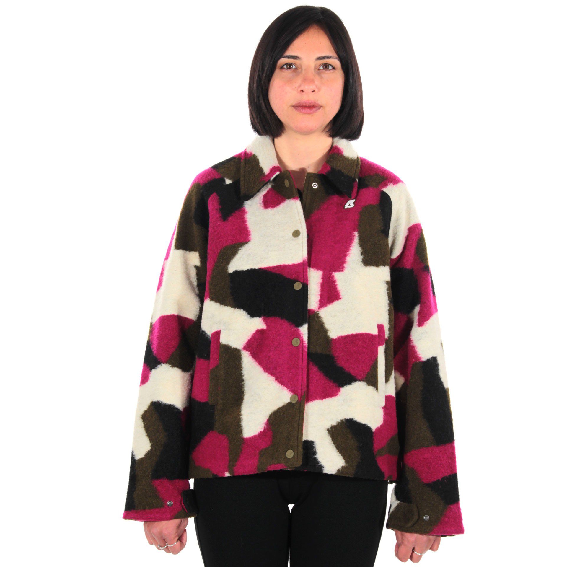 K-way giacca soizic wool 3 layer graphic da donna