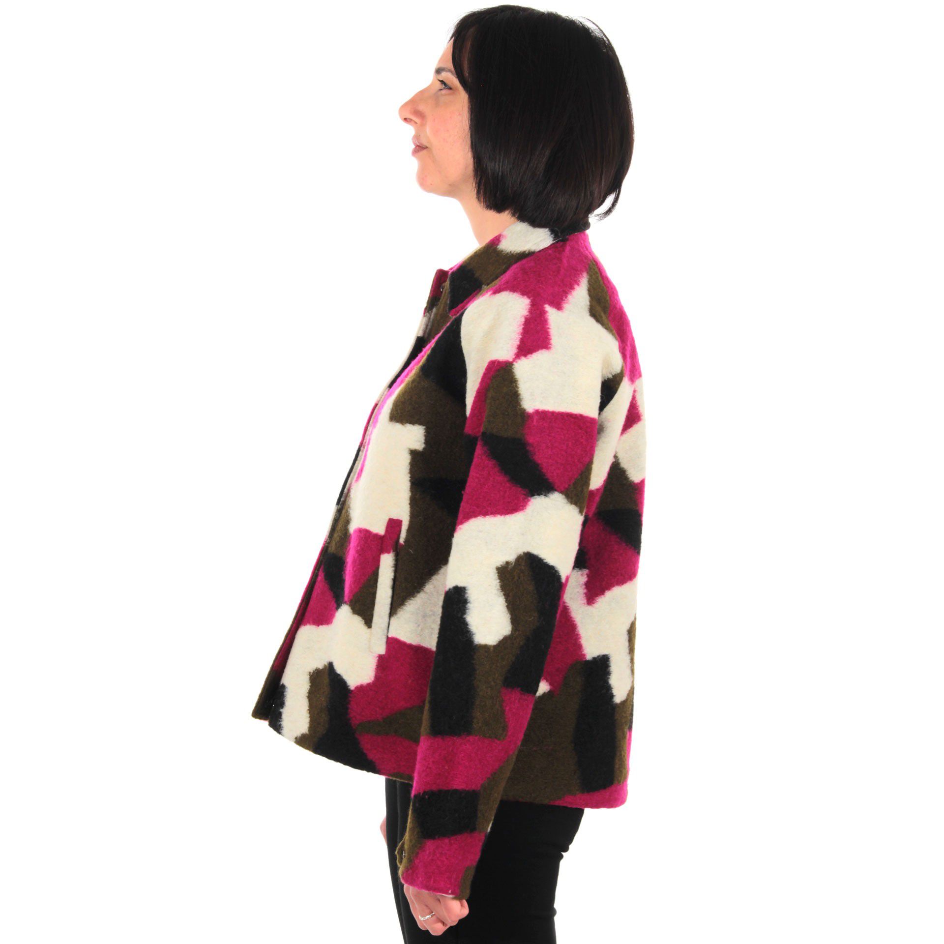 K-way giacca soizic wool 3 layer graphic da donna