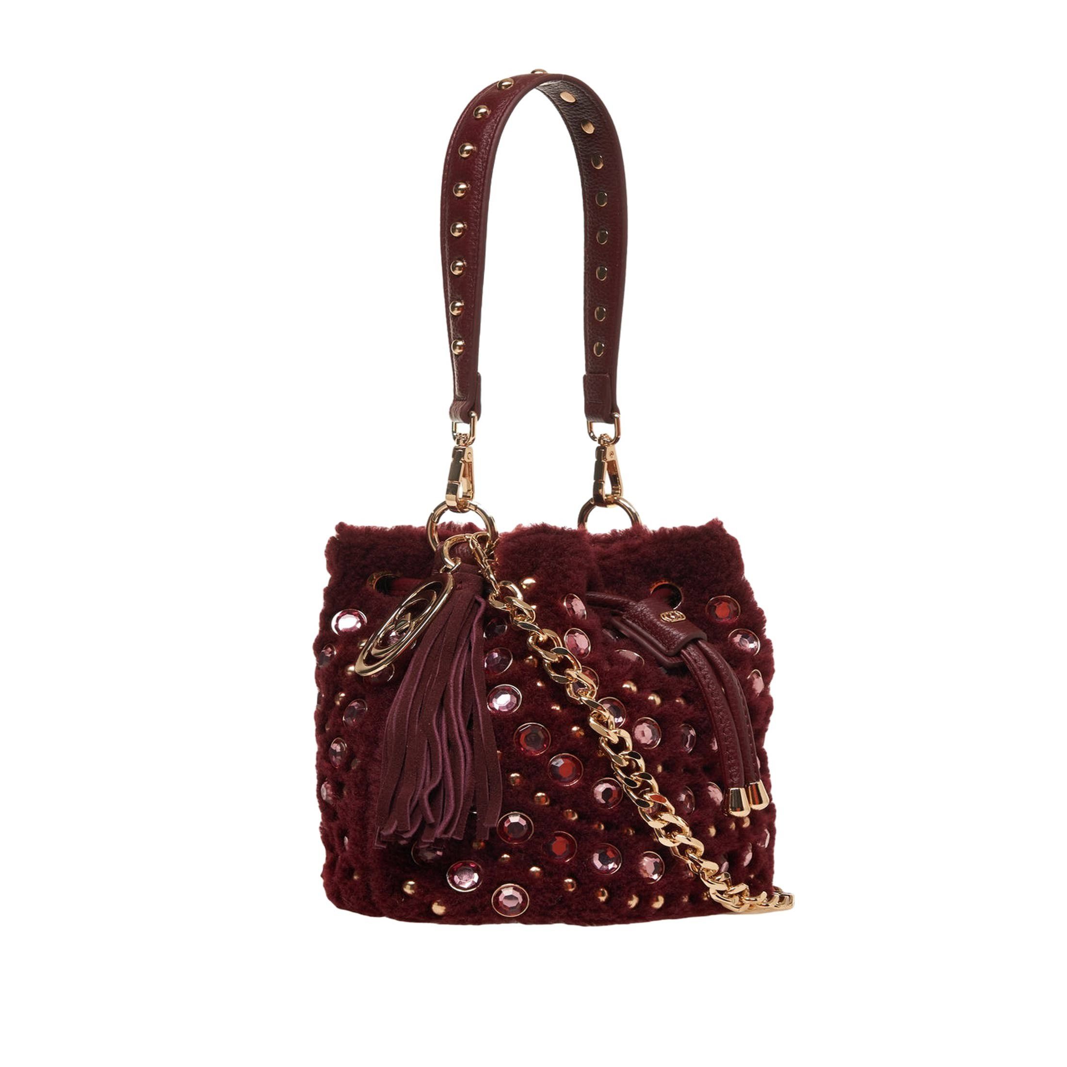 La carrie andromeda small fur bucket in pelliccia sintetica da donna