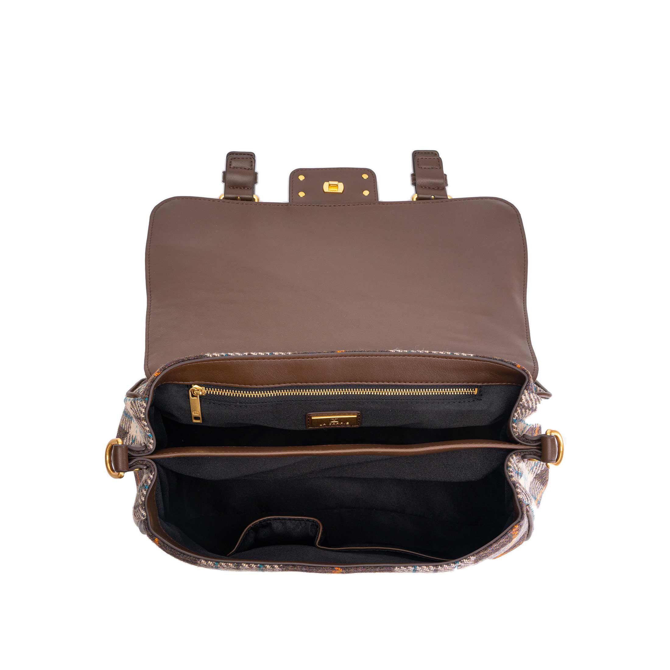 La carrie borsa a manoscottish atena medium in tessuto da donna