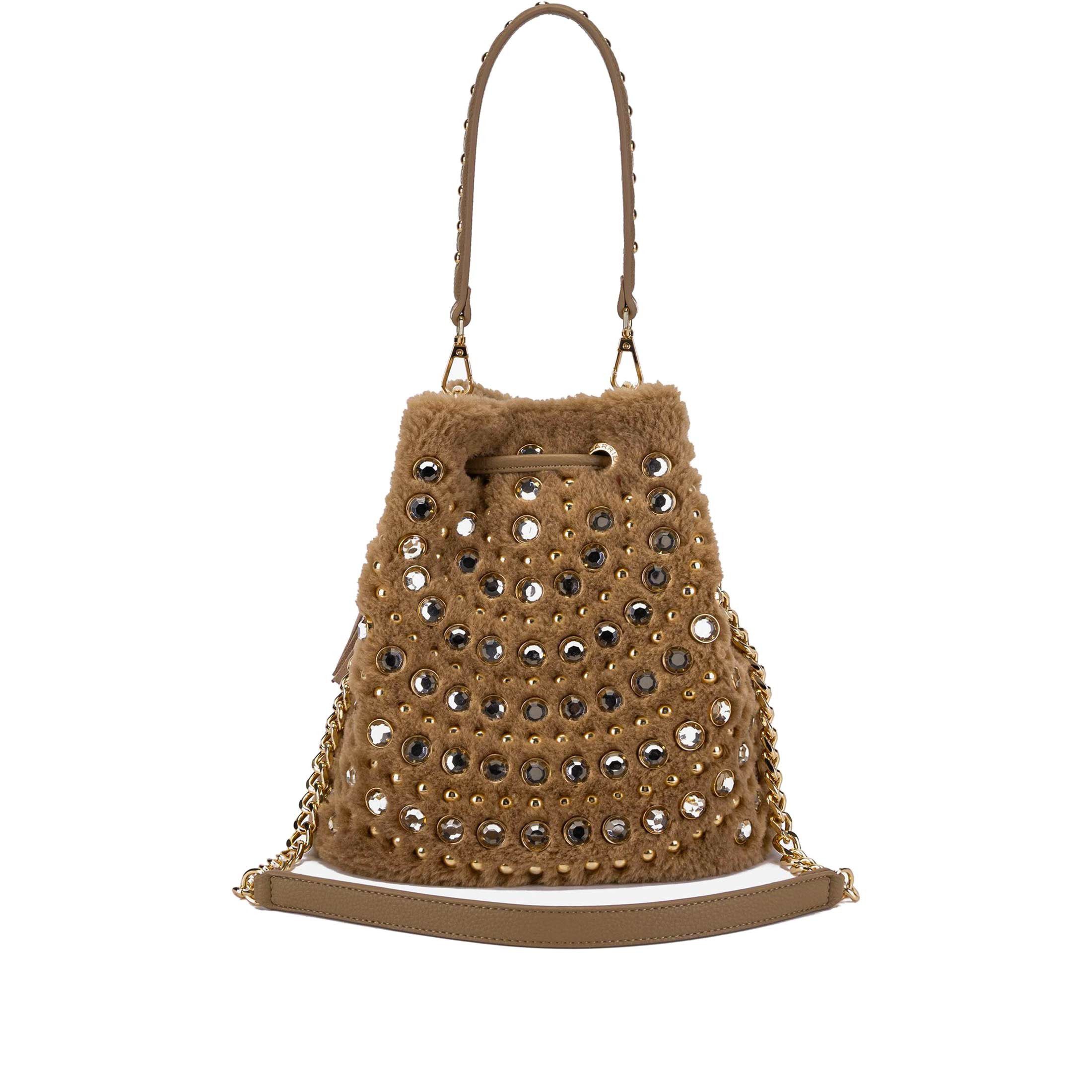 La carrie bucket andromeda  fur synt con borchie e pietre da donna