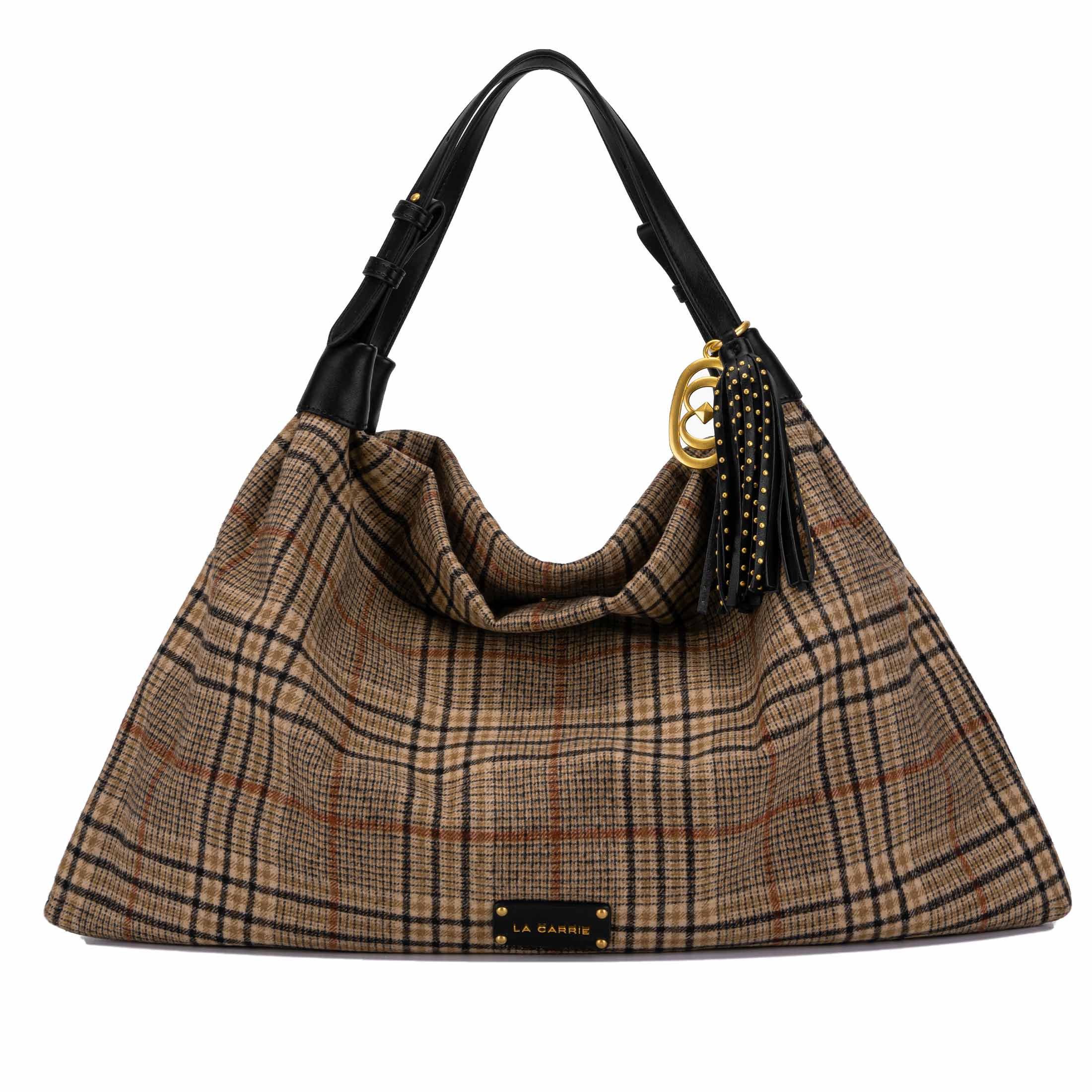 La carrie shopper scottish atena medium in tessuto  da donna