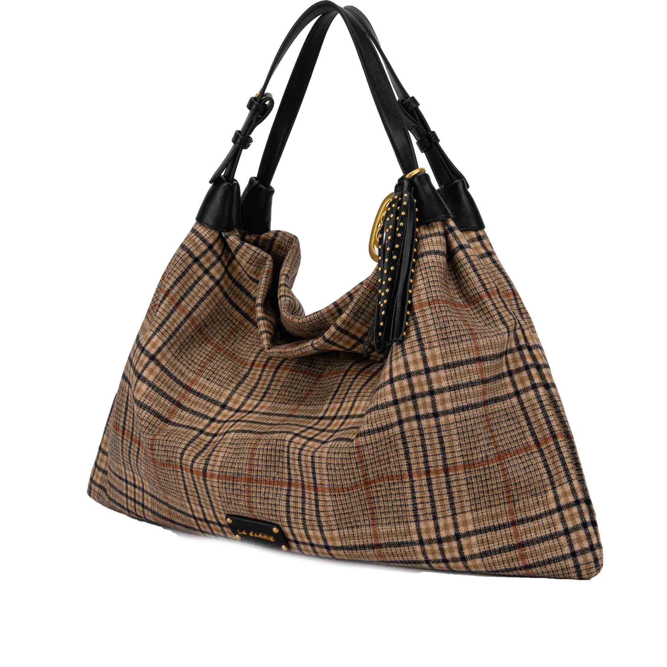 La carrie shopper scottish atena medium in tessuto  da donna