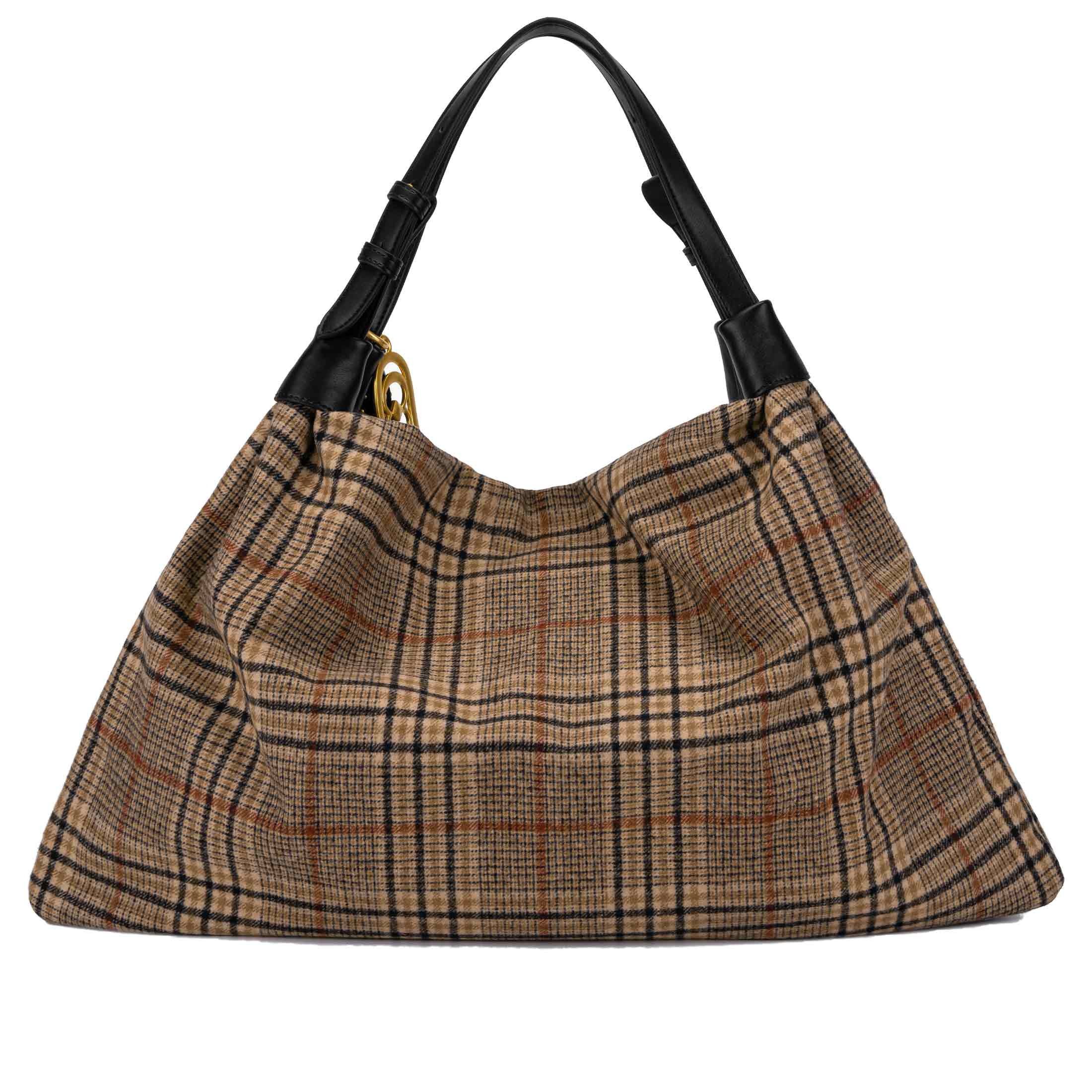La carrie shopper scottish atena medium in tessuto  da donna