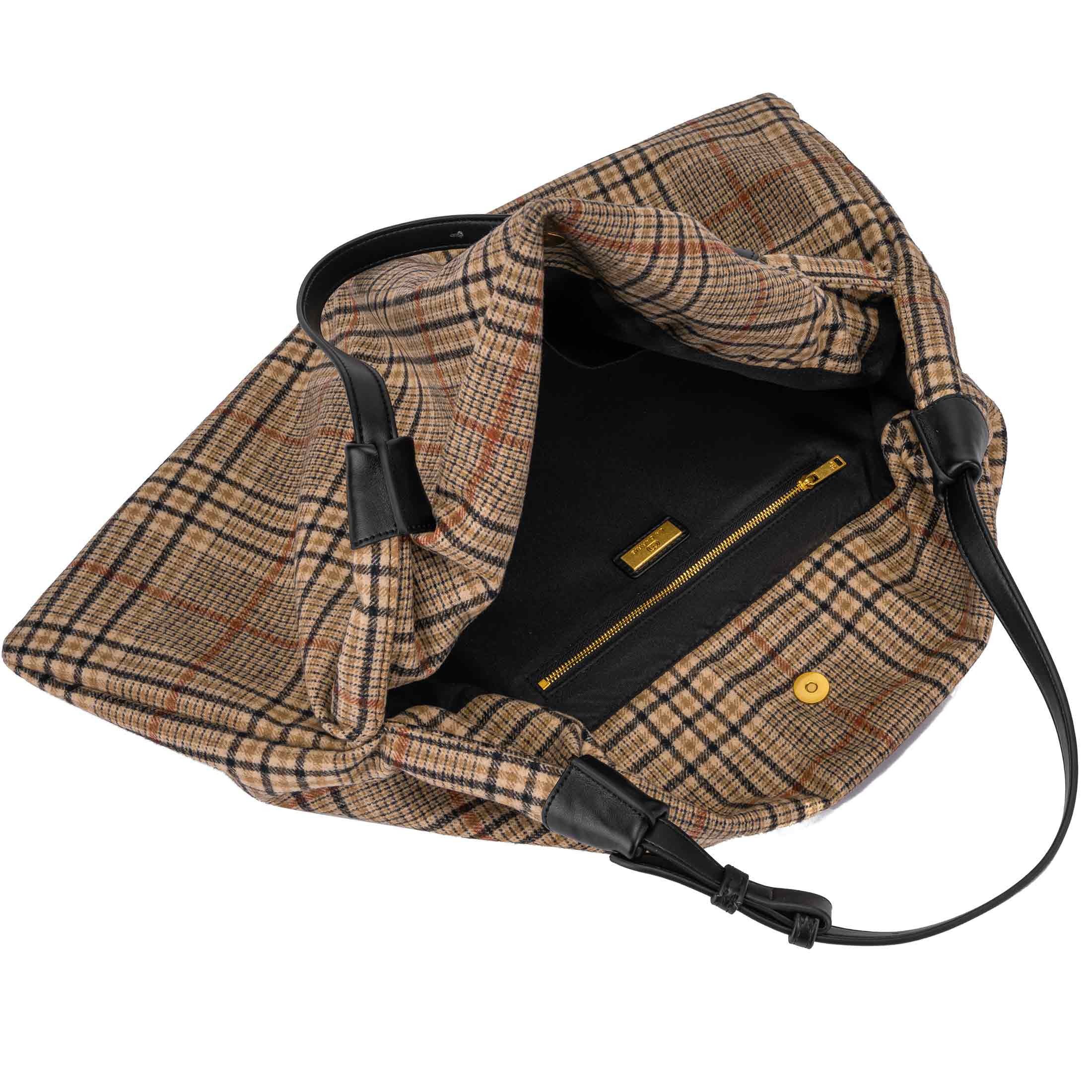 La carrie shopper scottish atena medium in tessuto  da donna