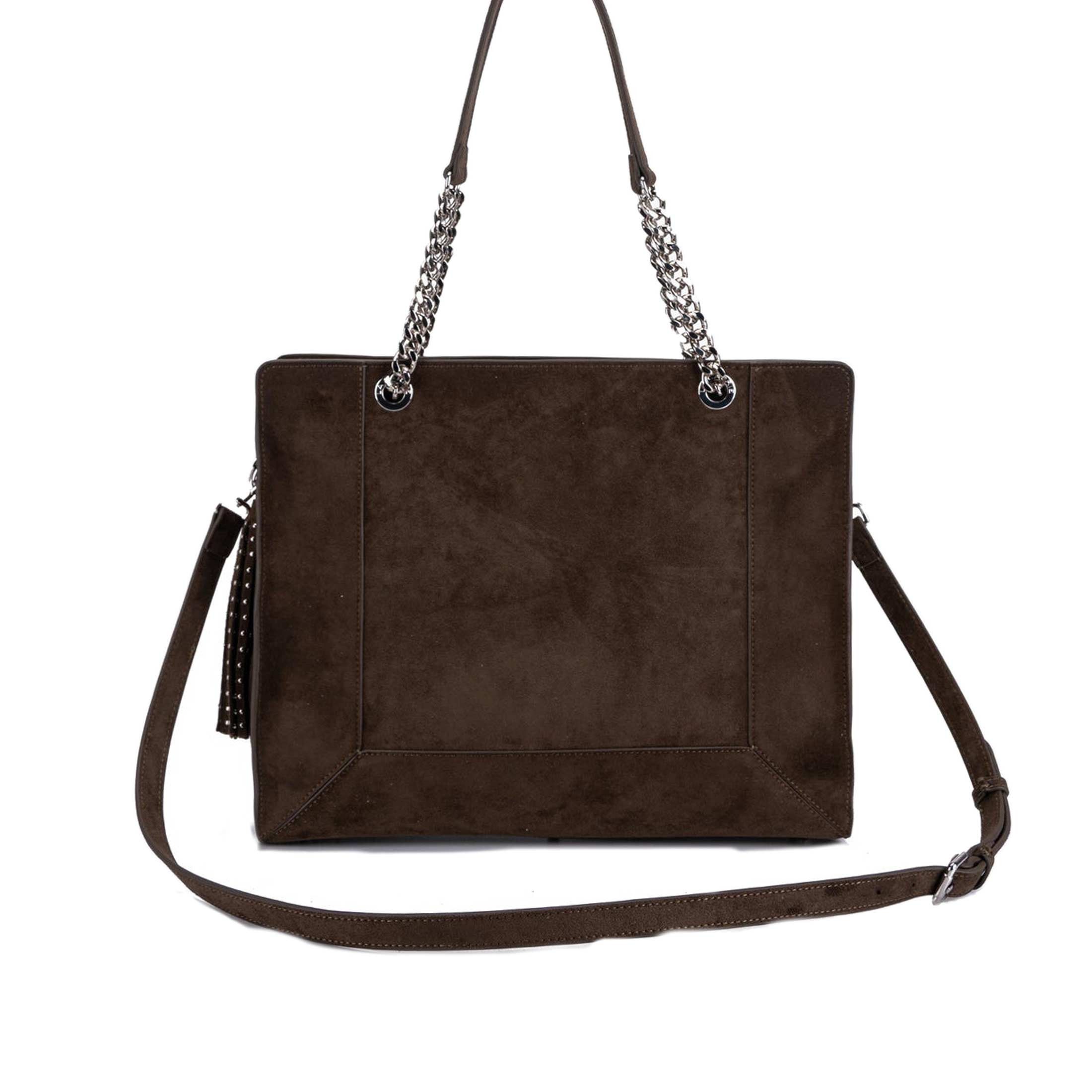 La carrie shopping ethnic in suede e borchie da donna