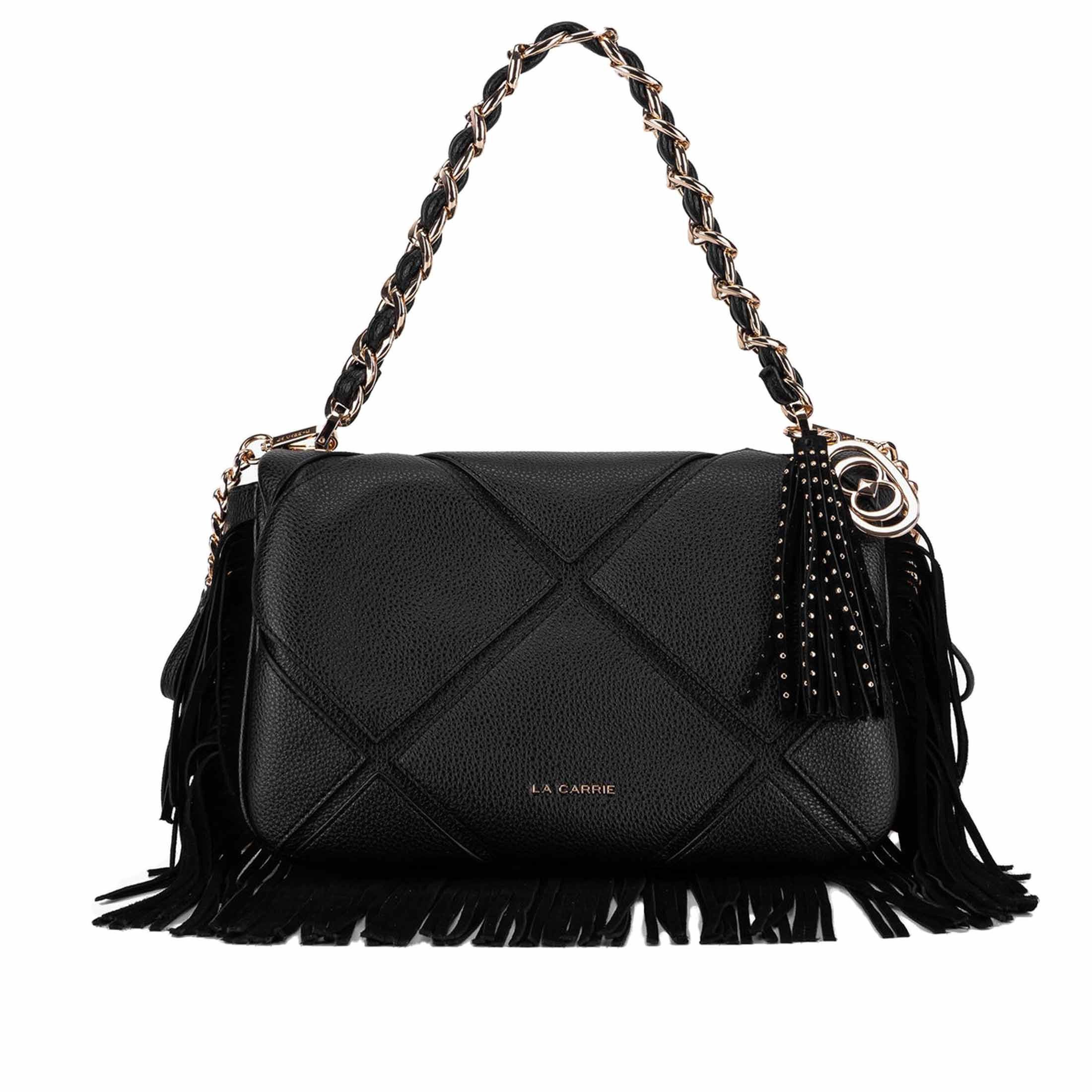 La carrie shoulder bag medium isabel with fringes med da donna