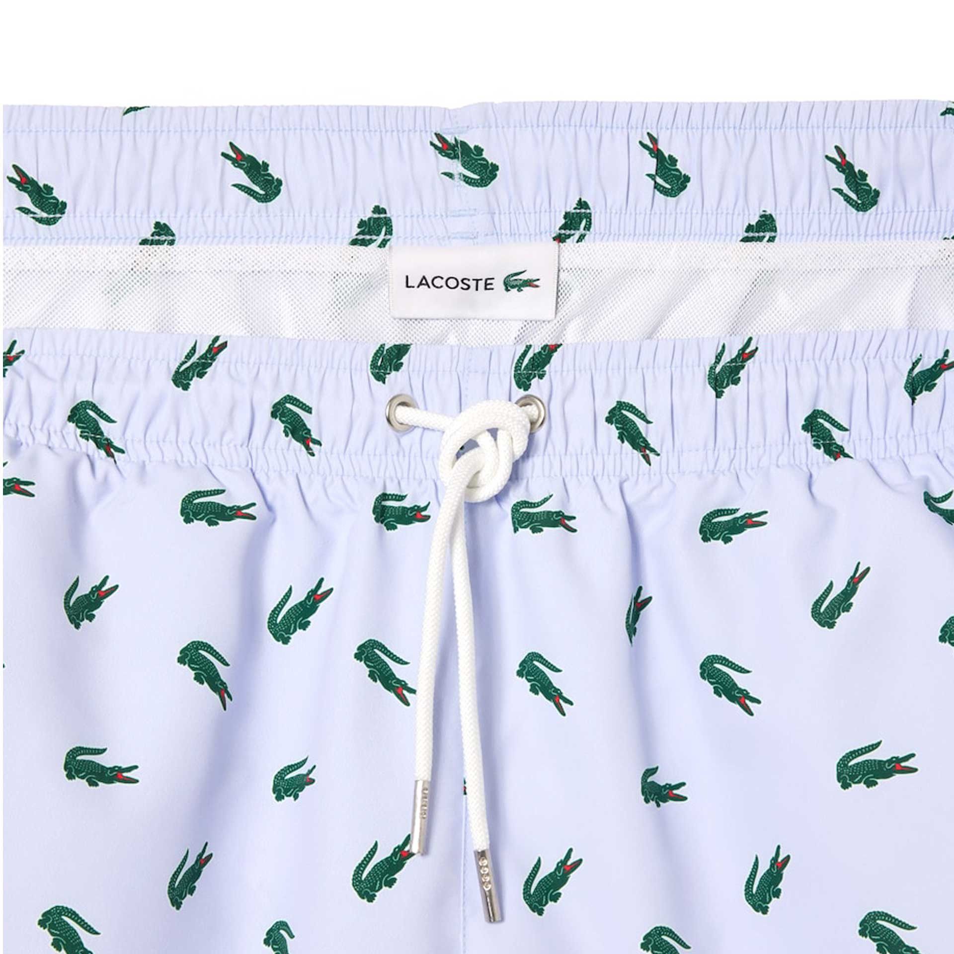 Lacoste costume da bagno con coccodrillo stampato da uomo