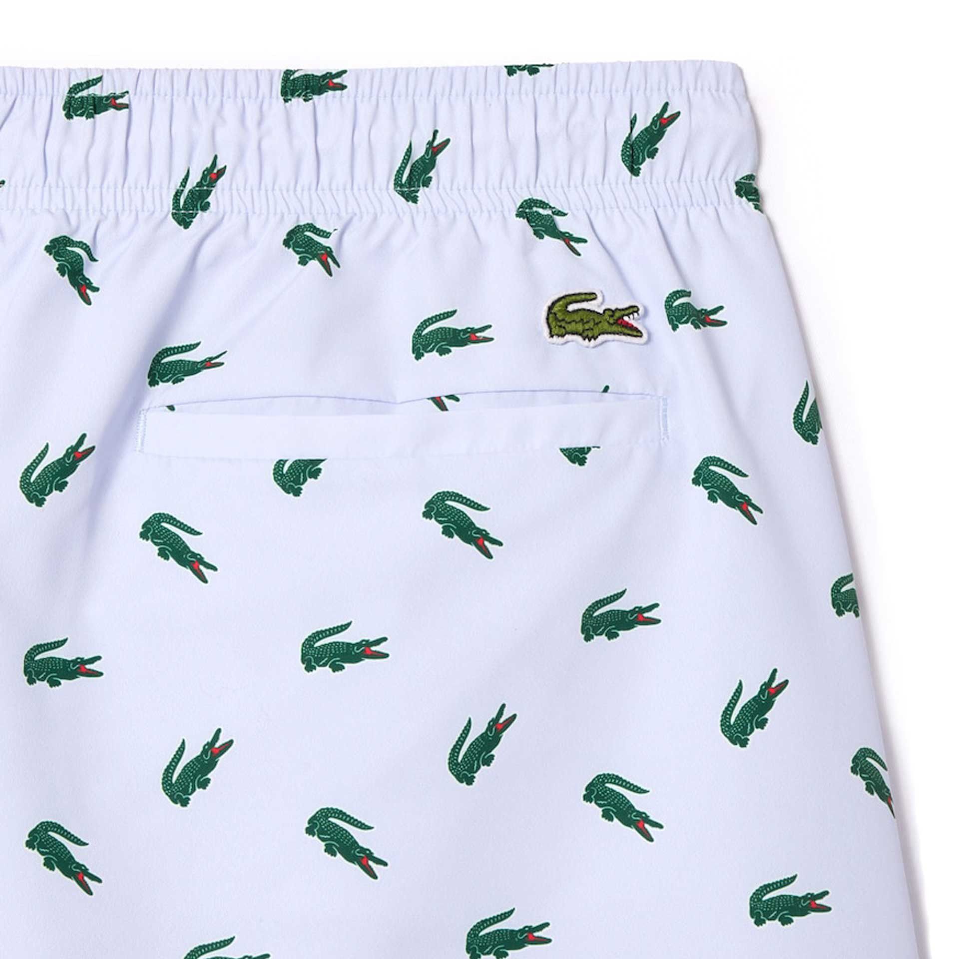 Lacoste costume da bagno con coccodrillo stampato da uomo