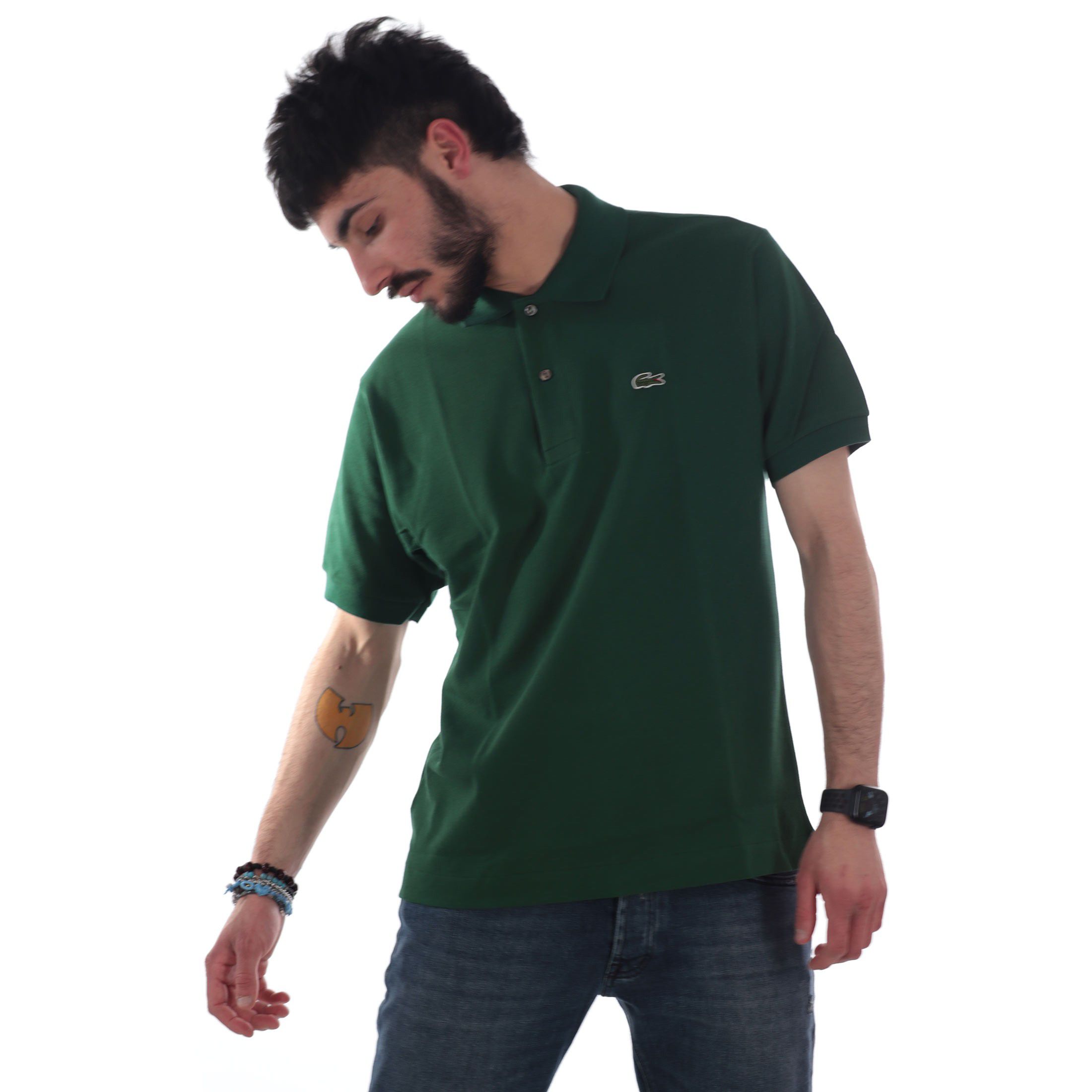 Lacoste polo l.12.12 di taglio classico in petit piqué da uomo