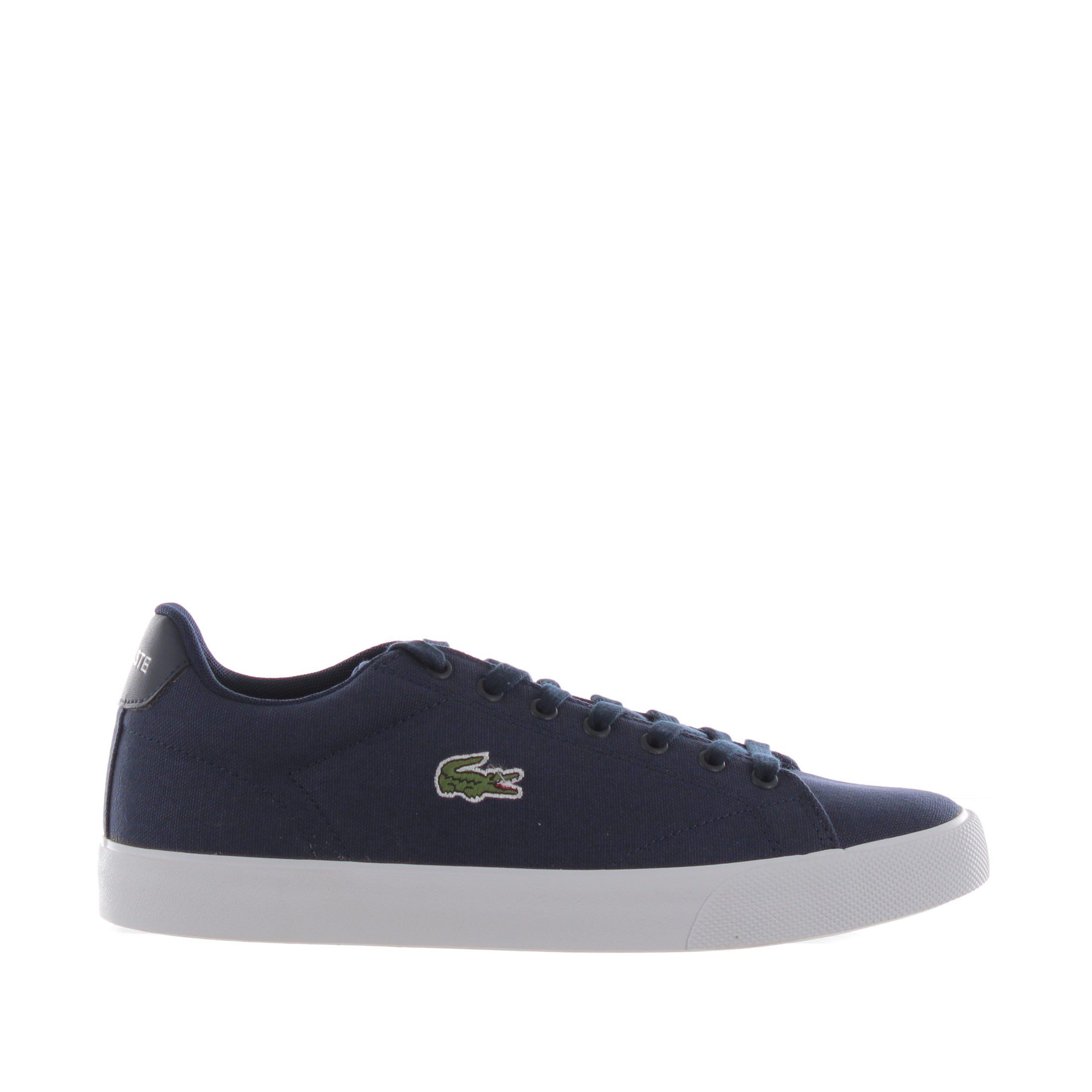 Lacoste sneaker lerond set in denim da uomo