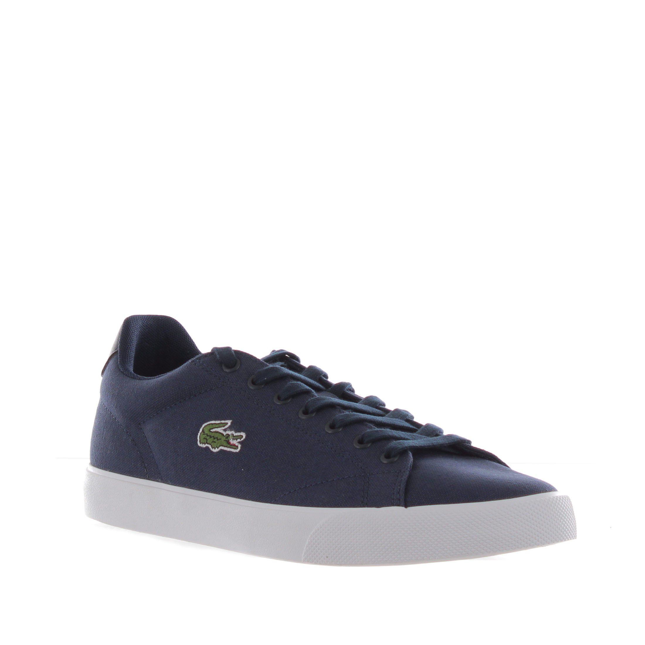 Lacoste sneaker lerond set in denim da uomo