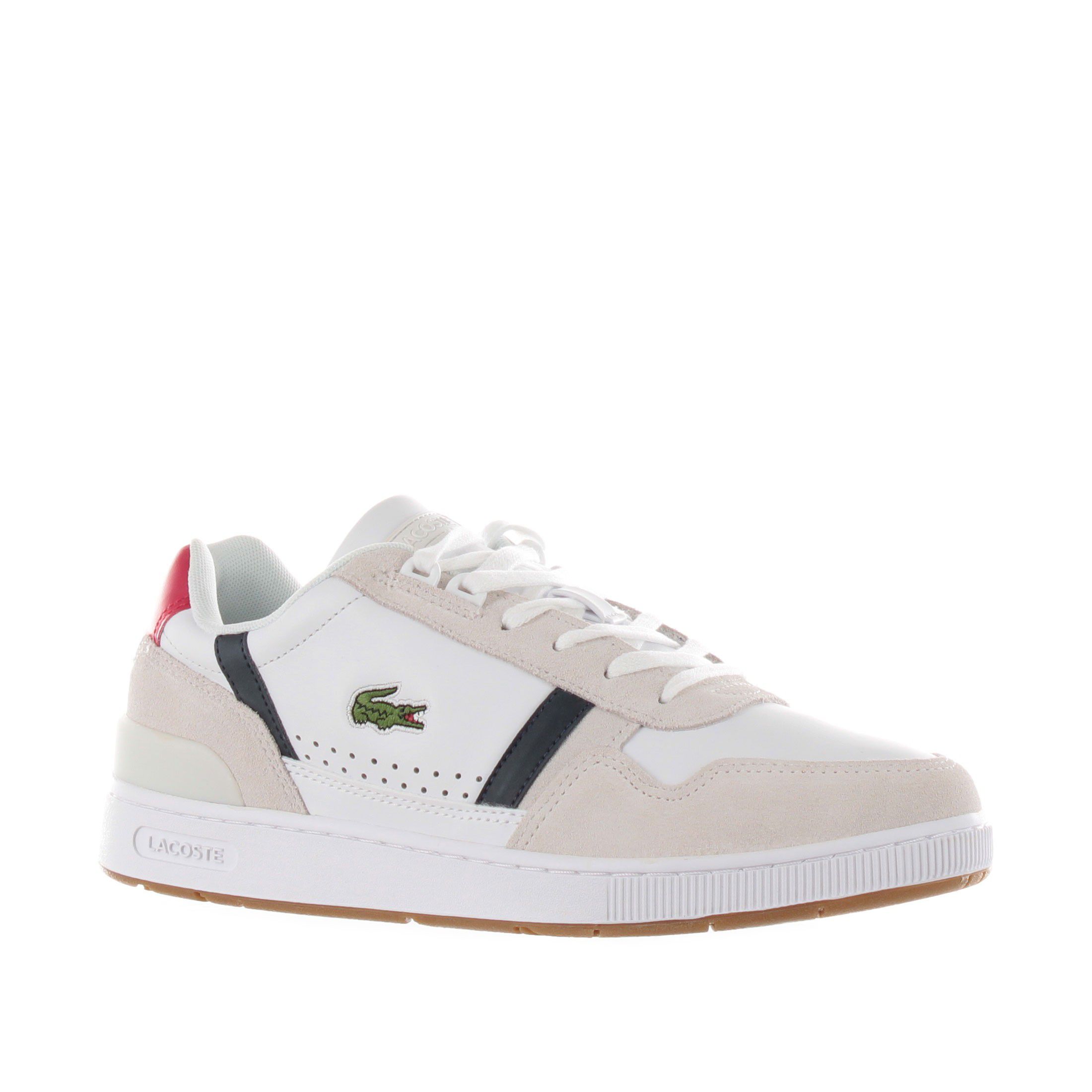 Scarpe lacoste bianche pelle hot sale