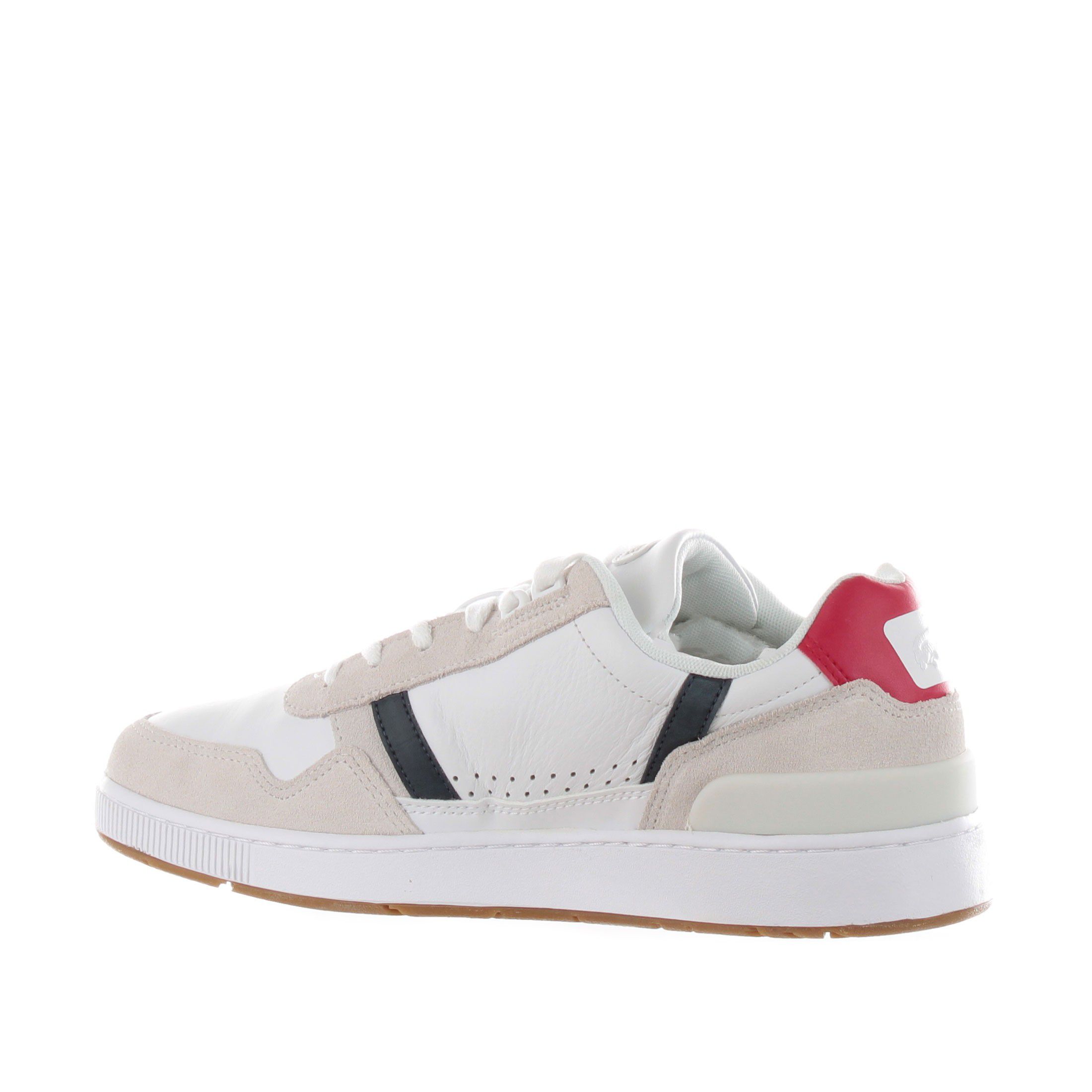 Lacoste sneaker t-clip in pelle e suede da uomo