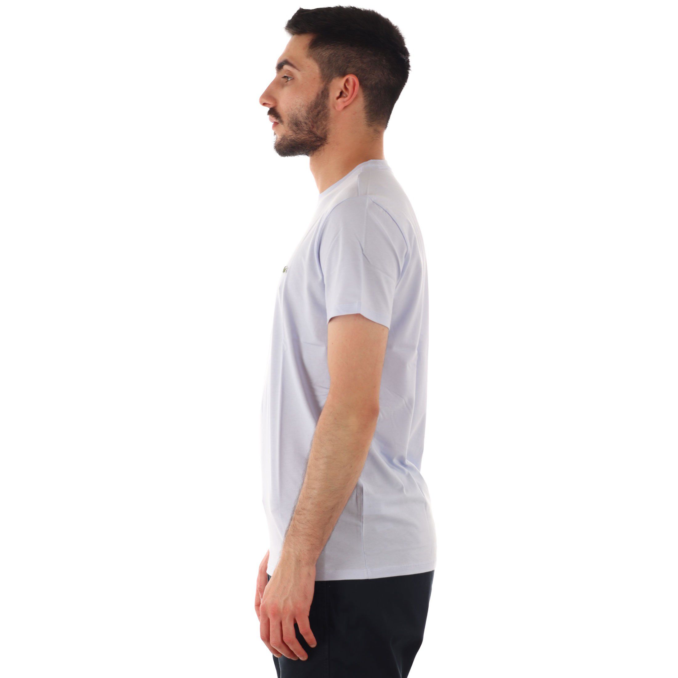 Lacoste t-shirt a girocollo in jersey di cotone pima da uomo