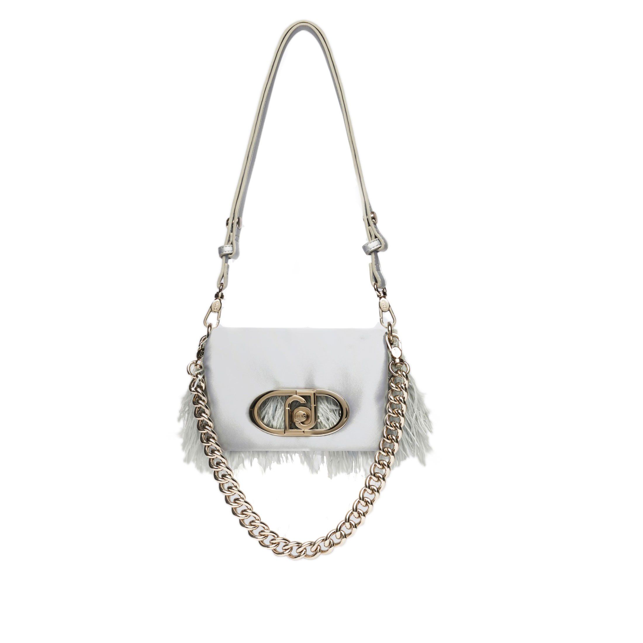 Liu jo borsa crossbody lapuffy small con piume da donna