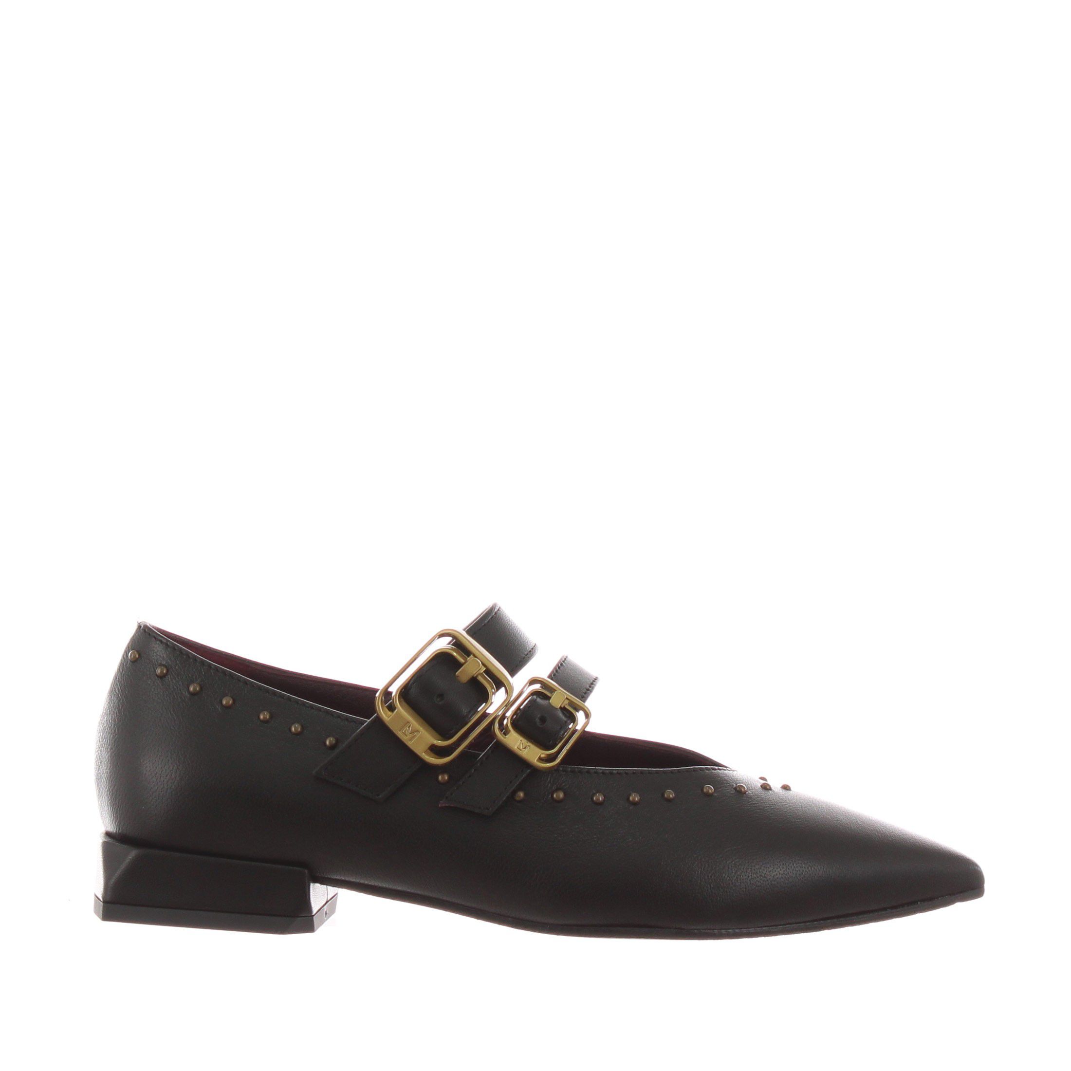 Lorenzo mari ballerina in pelle con borchie da donna