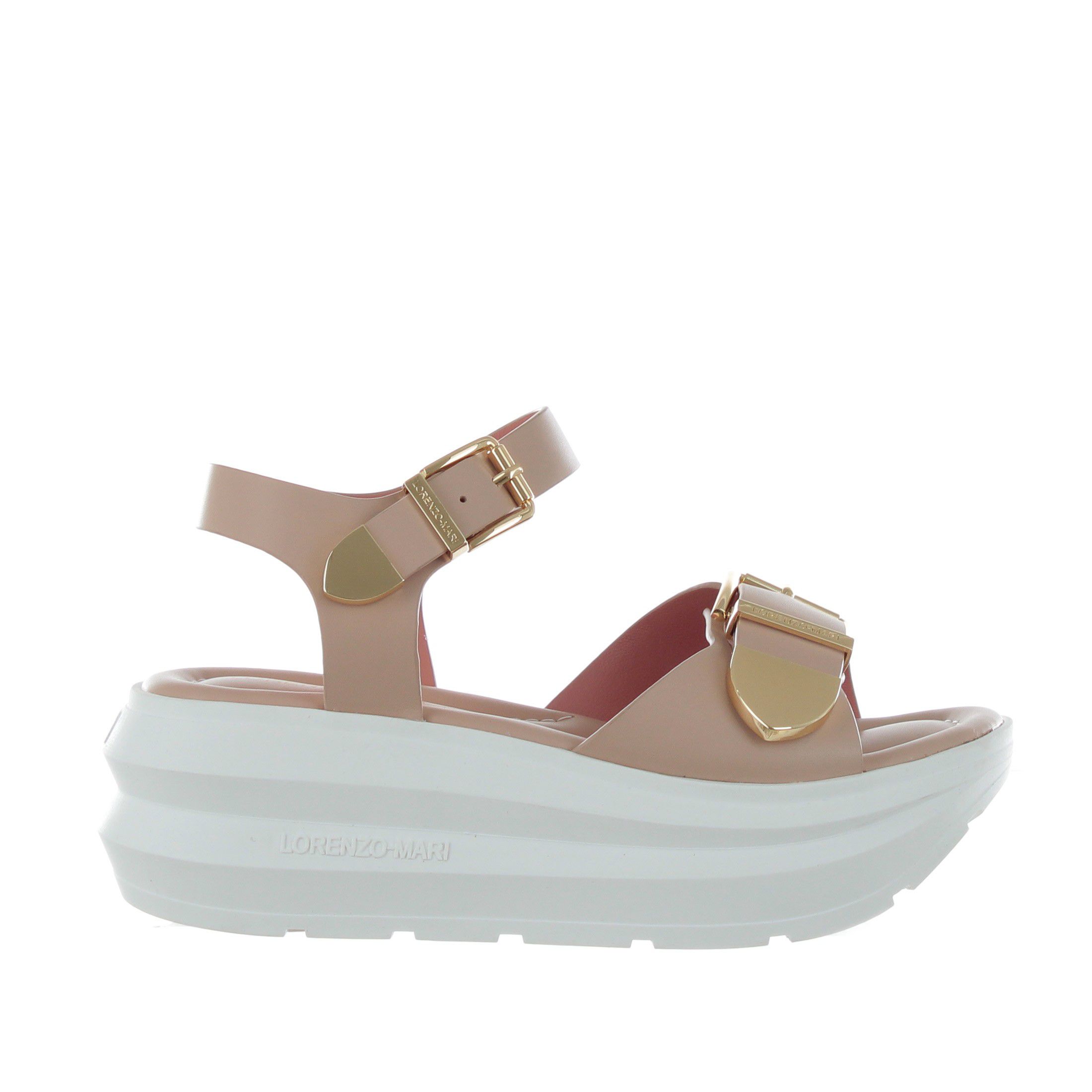 Lorenzo mari sandalo platform zoe in pelle da donna