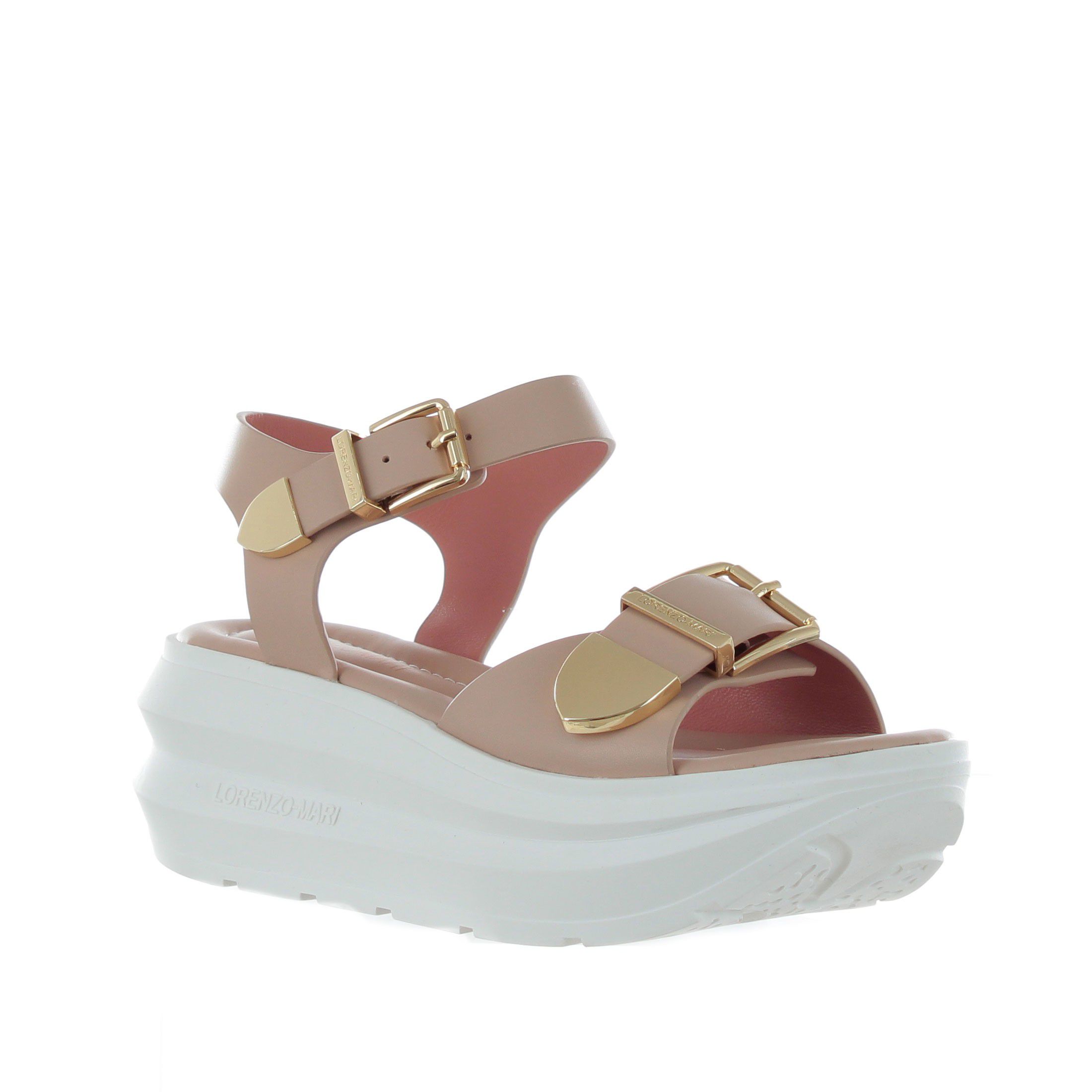 Lorenzo mari sandalo platform zoe in pelle da donna