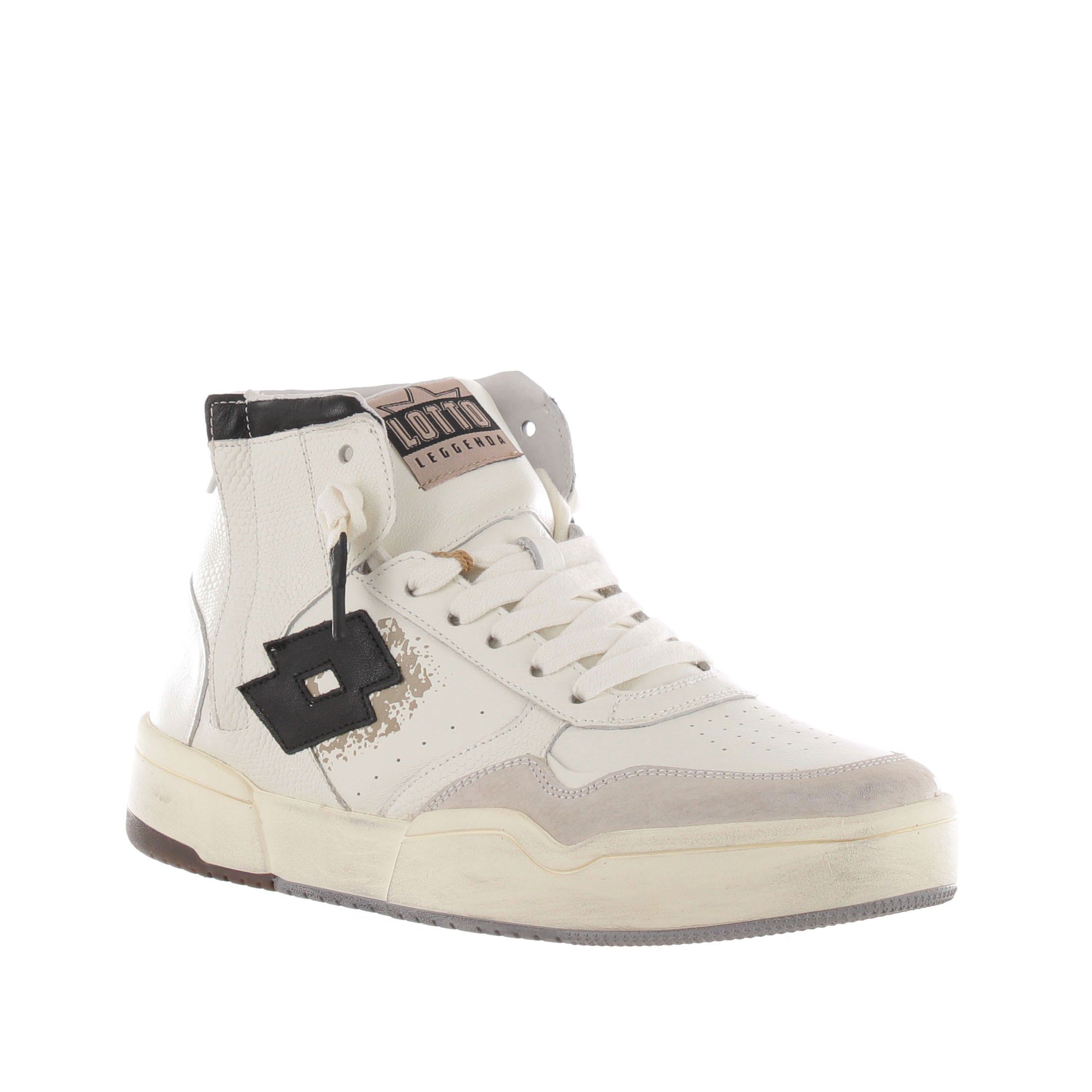 Lotto sneaker hoop stars high in pelle e camoscio da uomo
