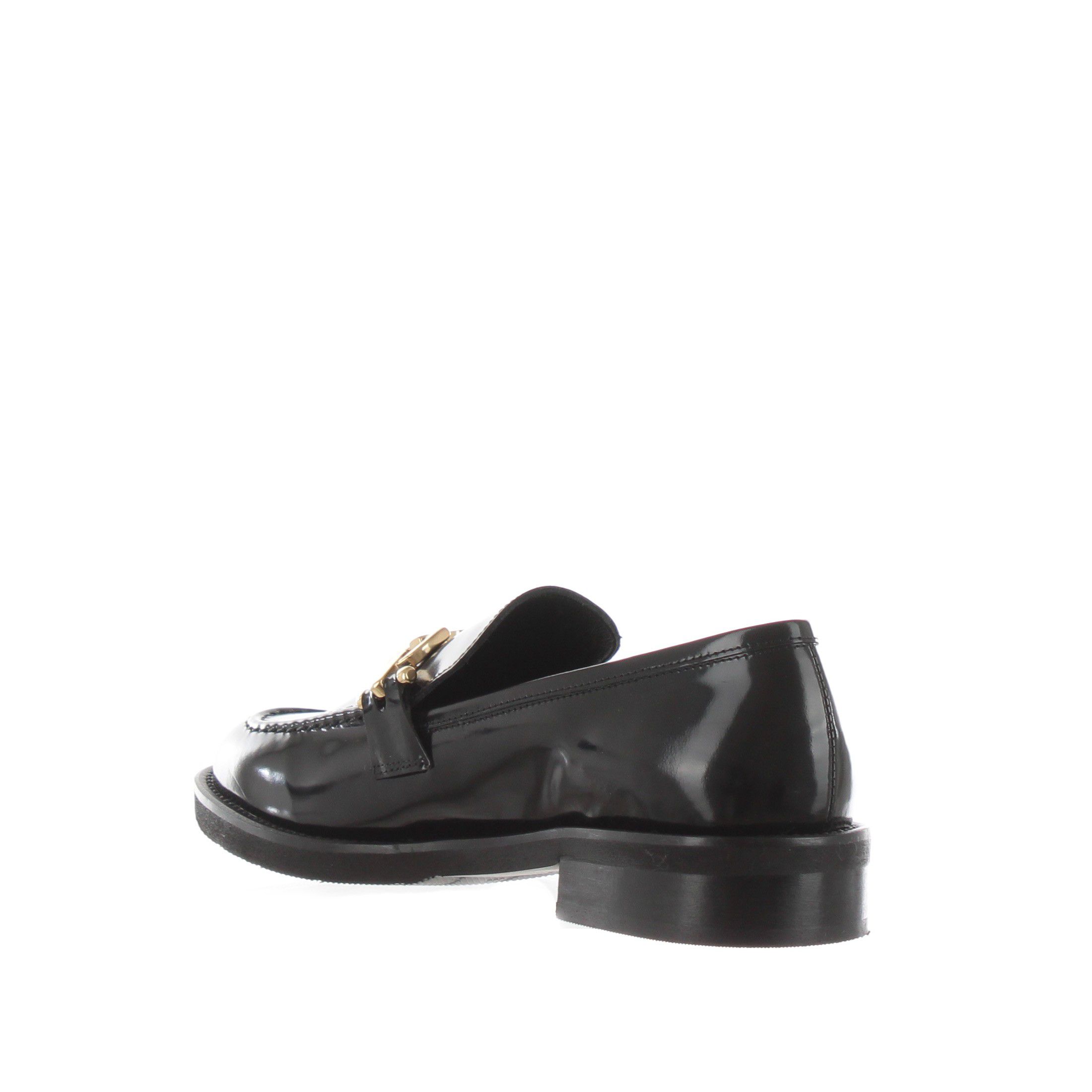 Luca grossi mocassino in vernice con morsetto metallico da donna