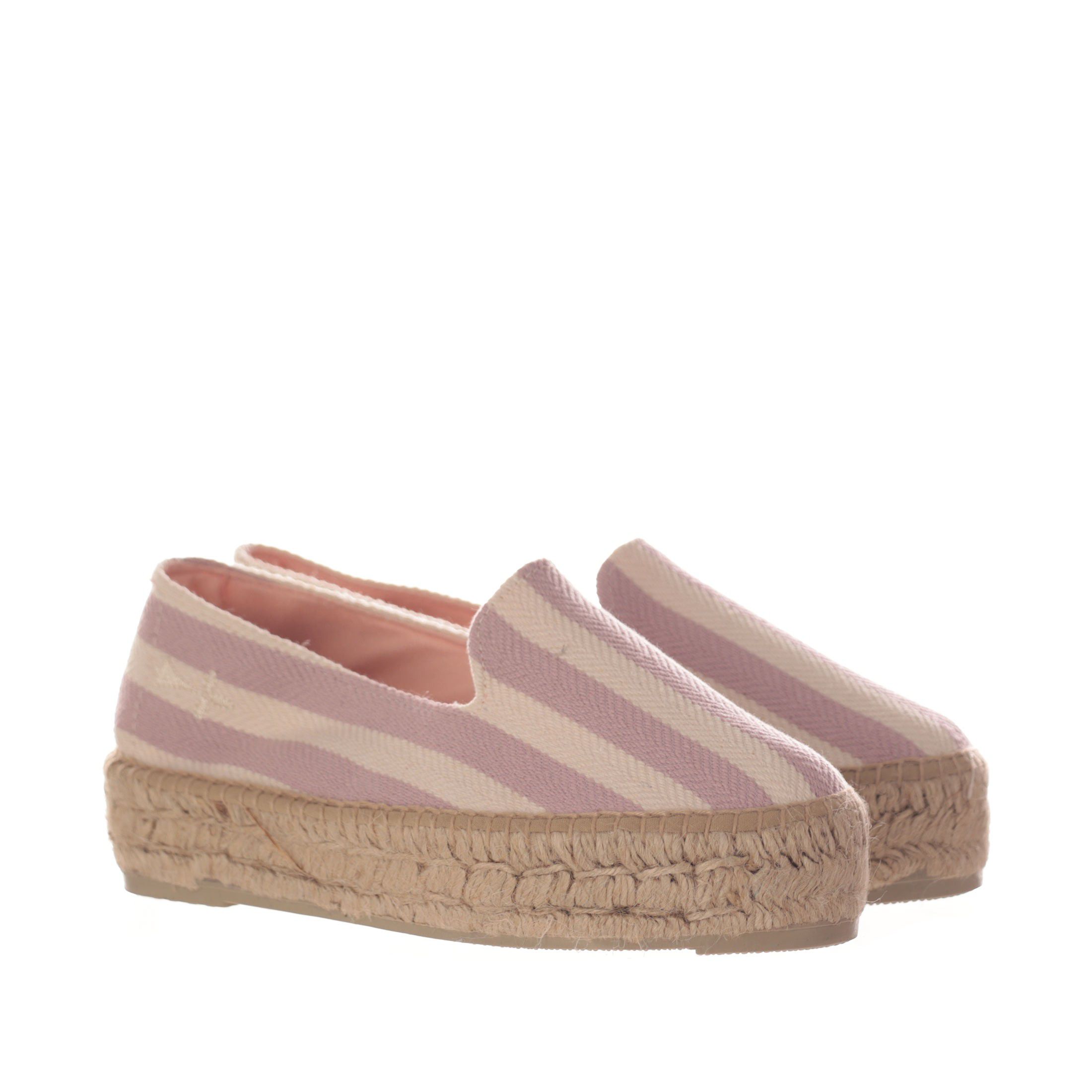 Manebi' espadrillas in cotone riciclato a righe da donna