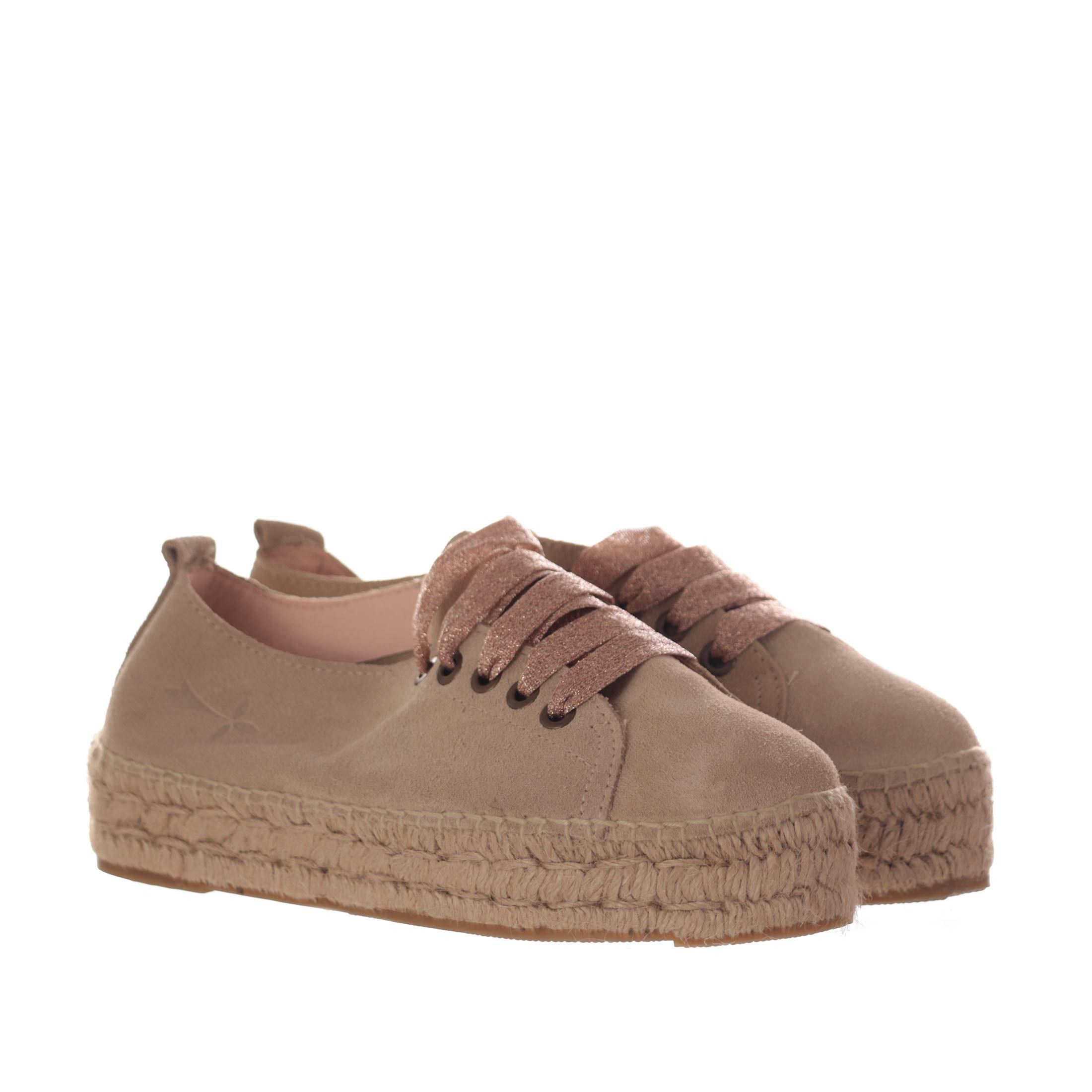 Manebi' espadrillas sneaker in camoscio da donna
