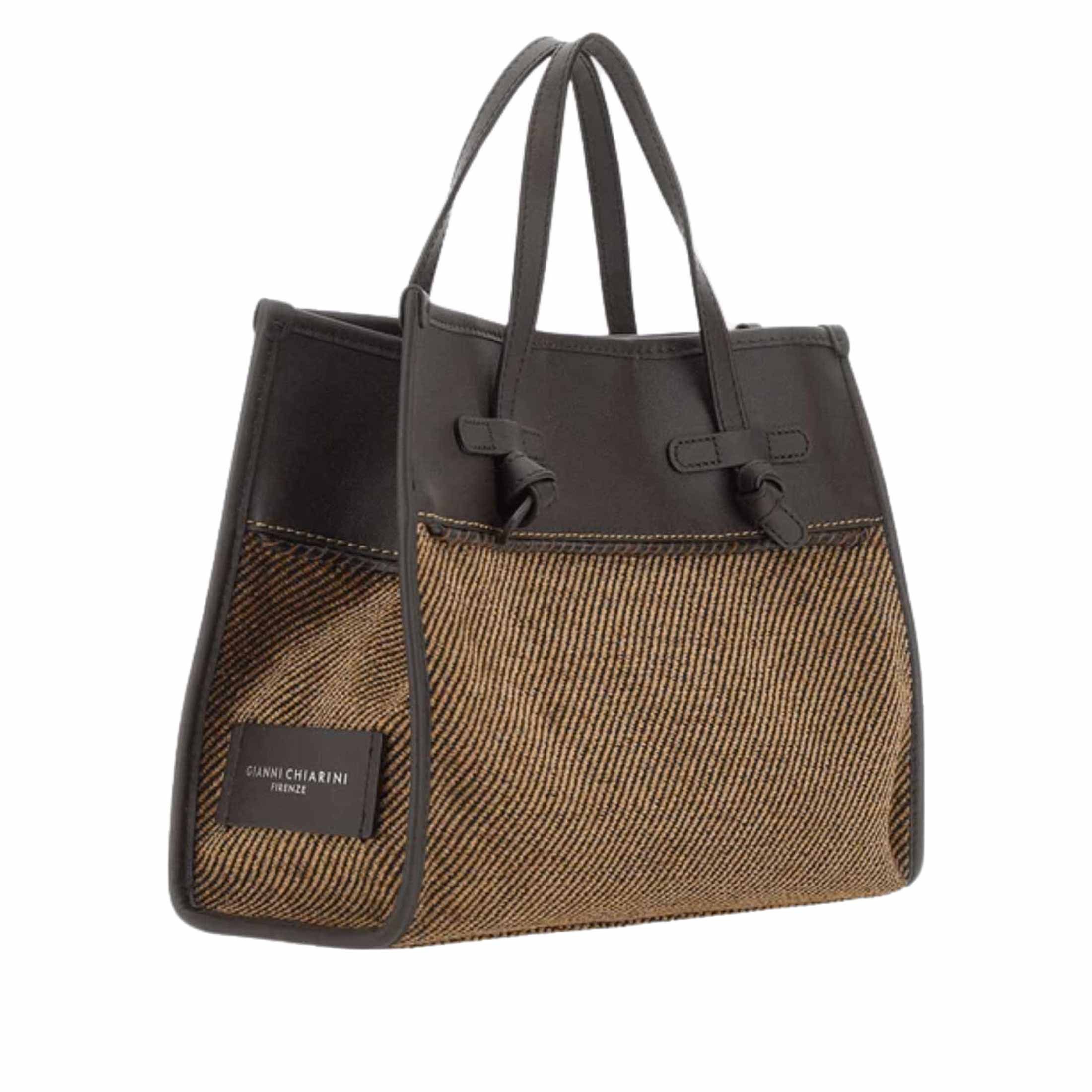 Marcella club borsa a mano memory in pelle e tessuto  da donna