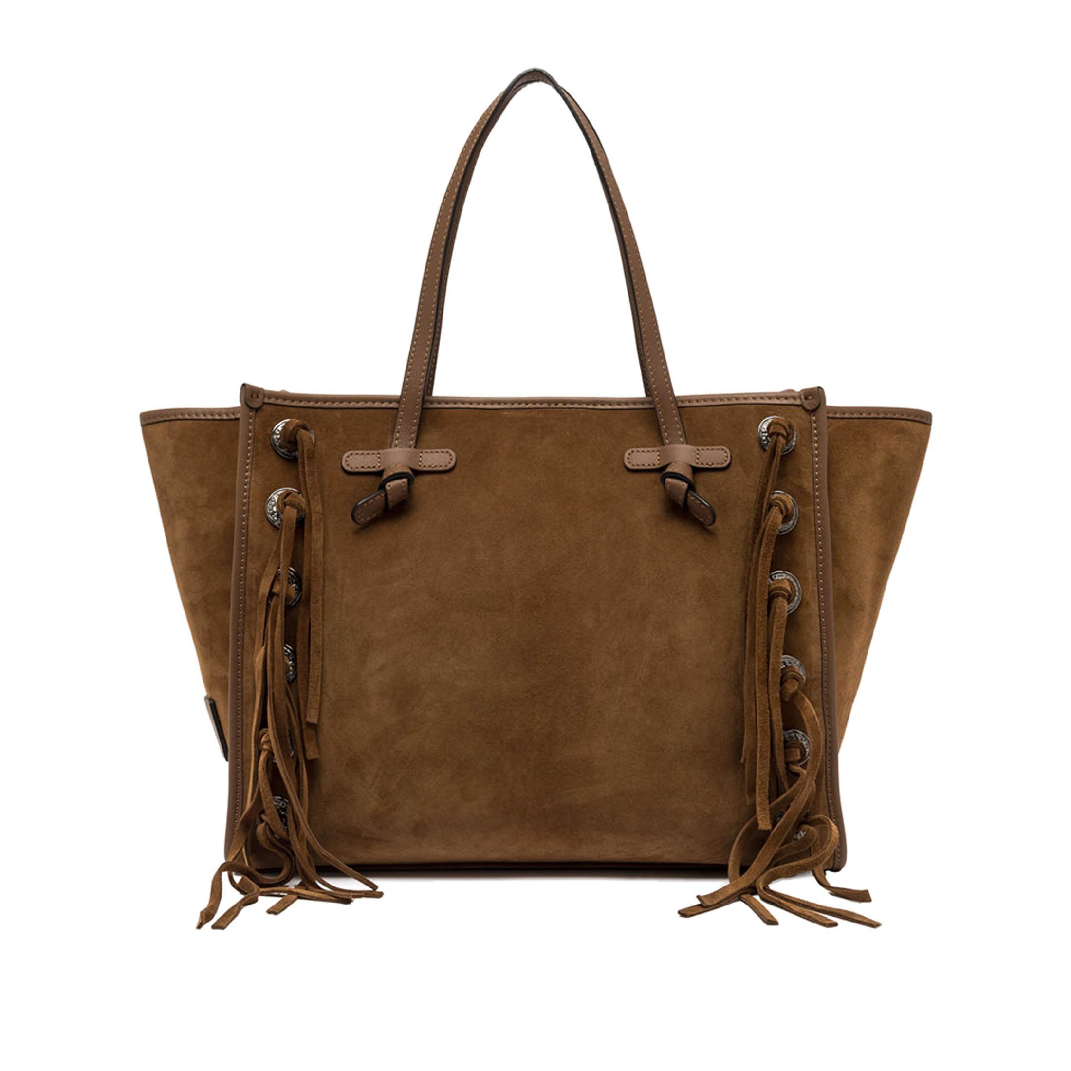 Marcella club borsa shopping grande in camoscio e pelle da donna