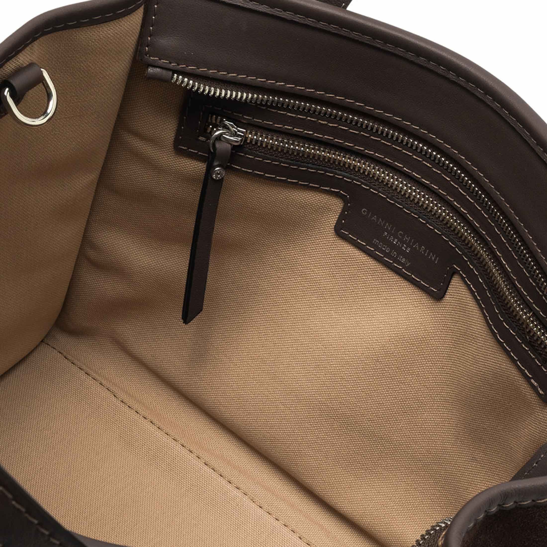 Marcella club borsa shopping in camoscio e pelle da donna