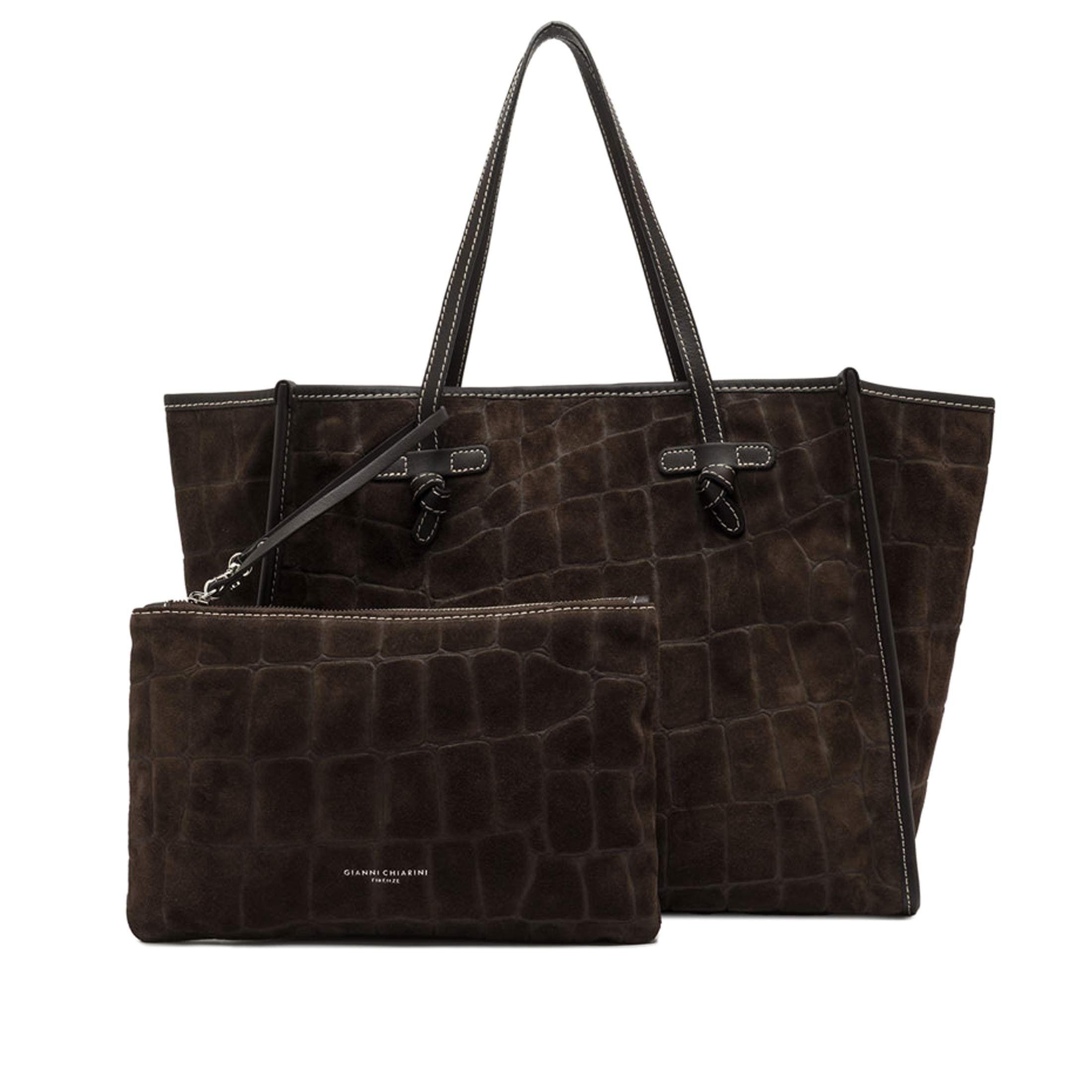 Marcella club borsa shopping in camoscio effetto cocco da donna