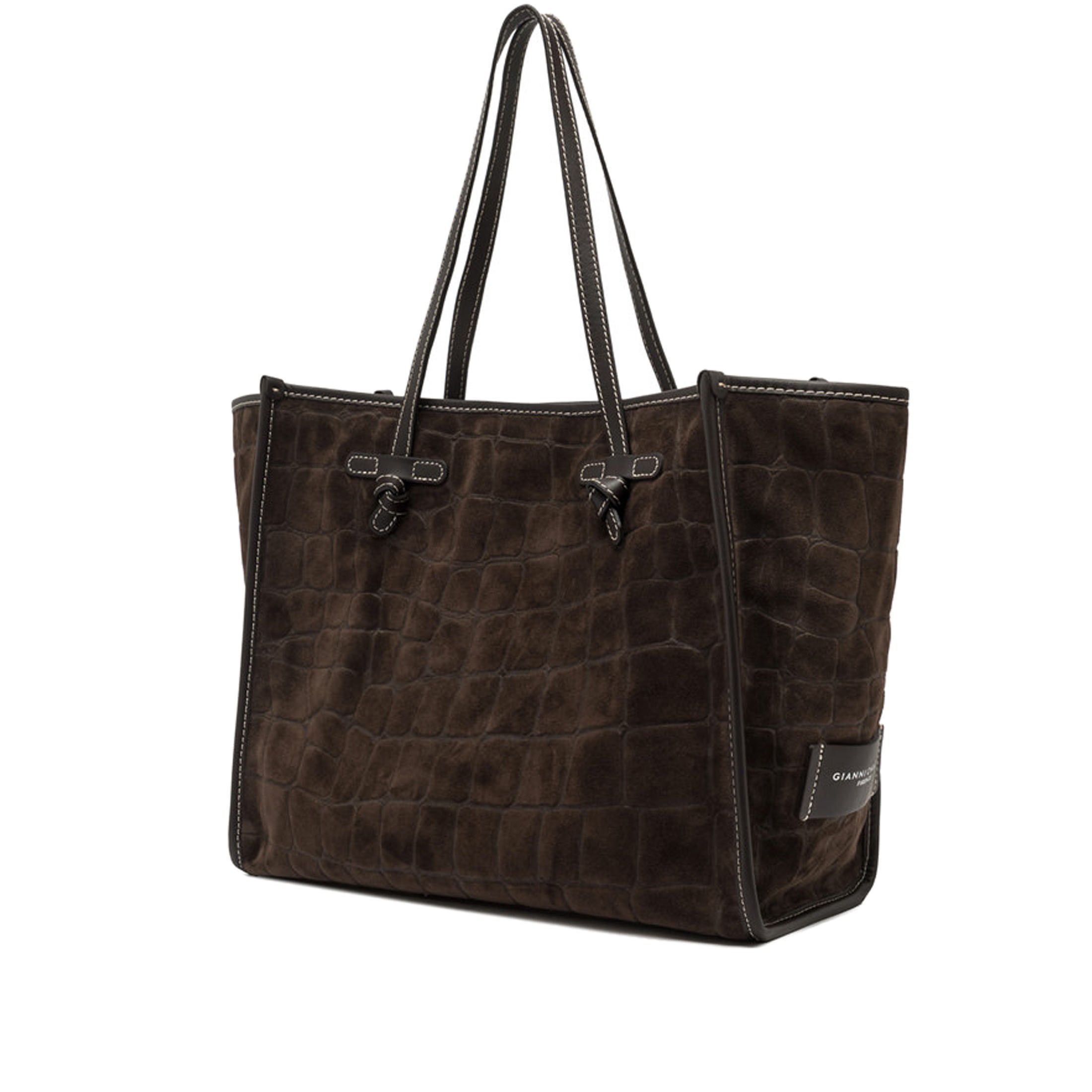 Marcella club borsa shopping in camoscio effetto cocco da donna