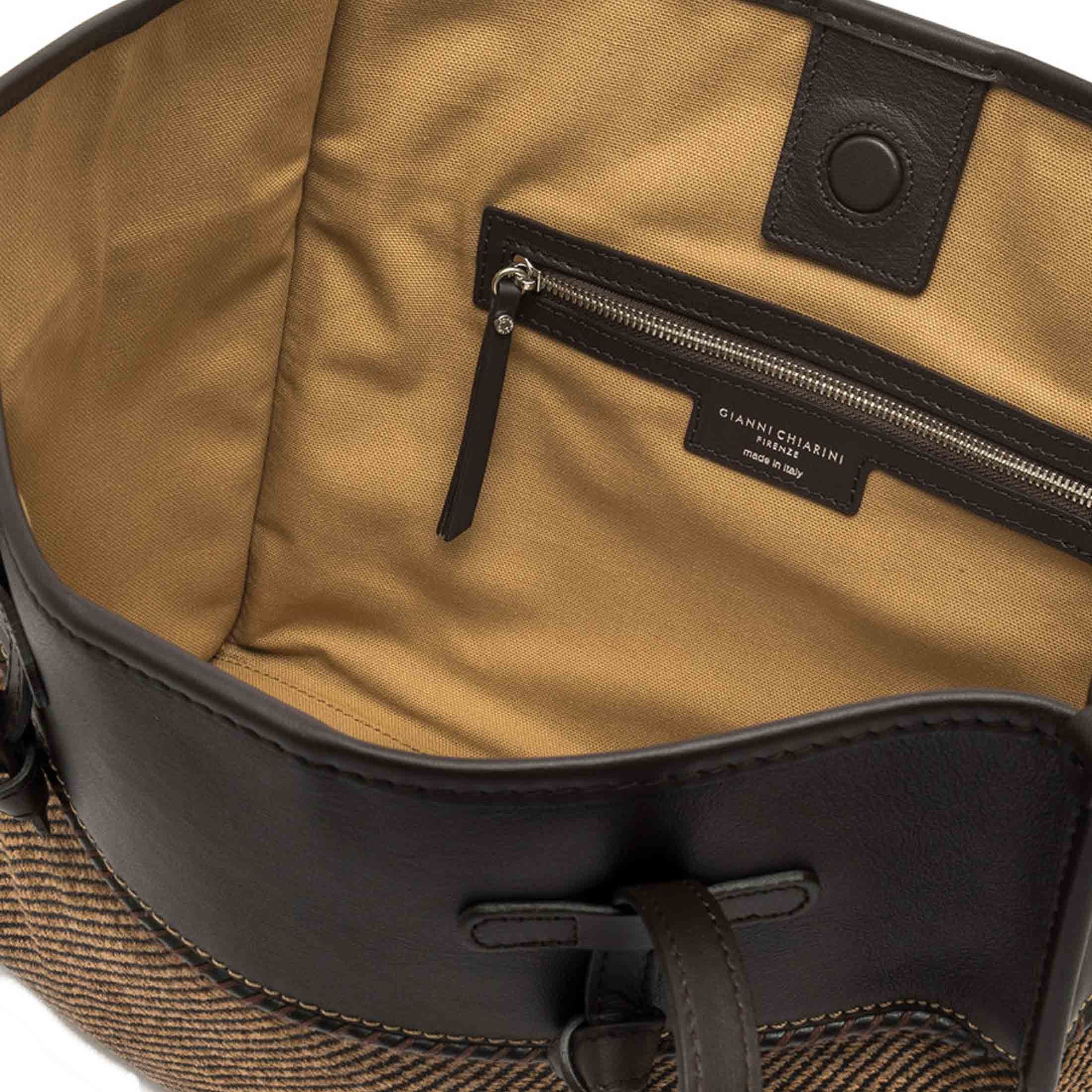 Marcella club borsa shopping in pelle e tessuto  da donna