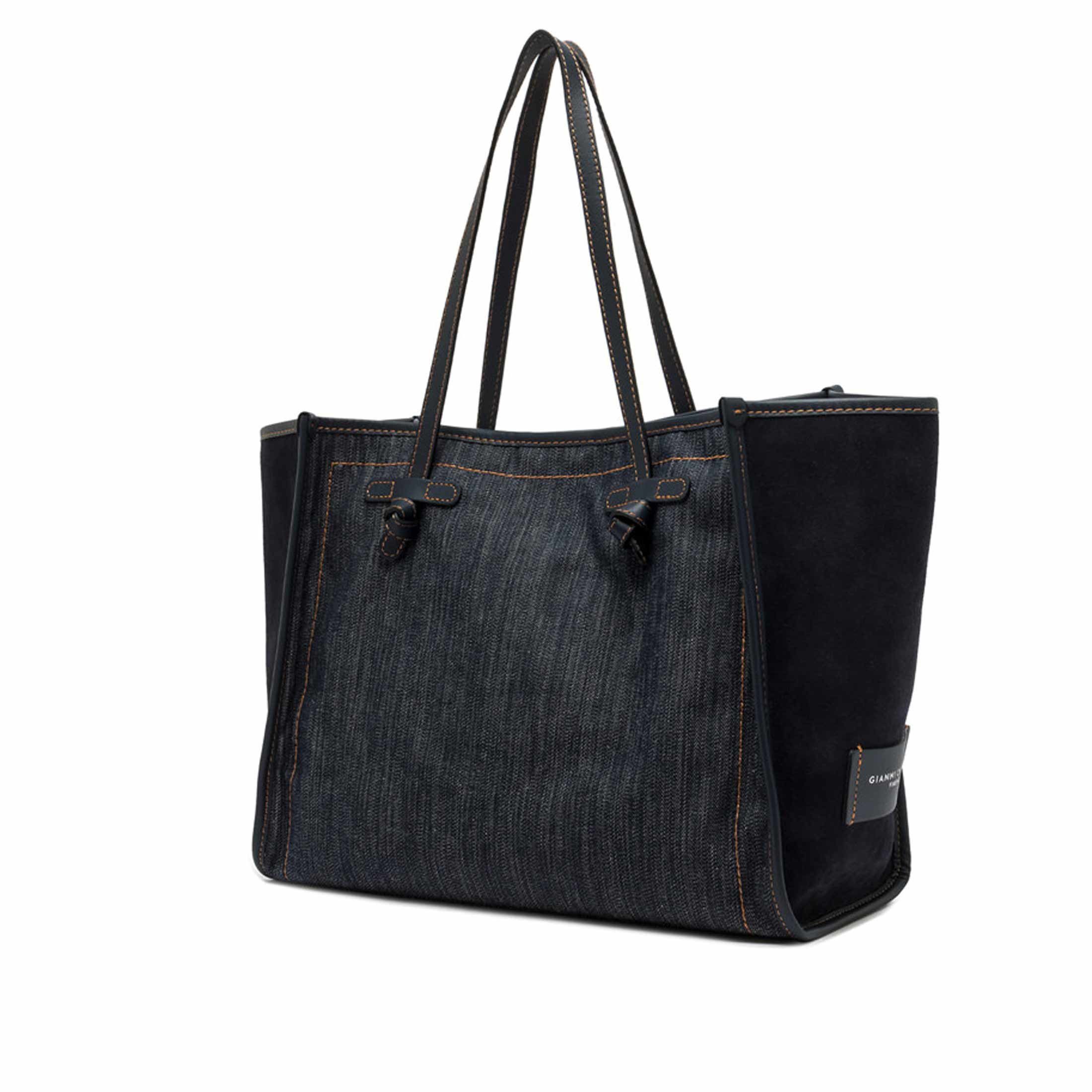 Marcella club borsa shopping in tessuto e pelle da donna