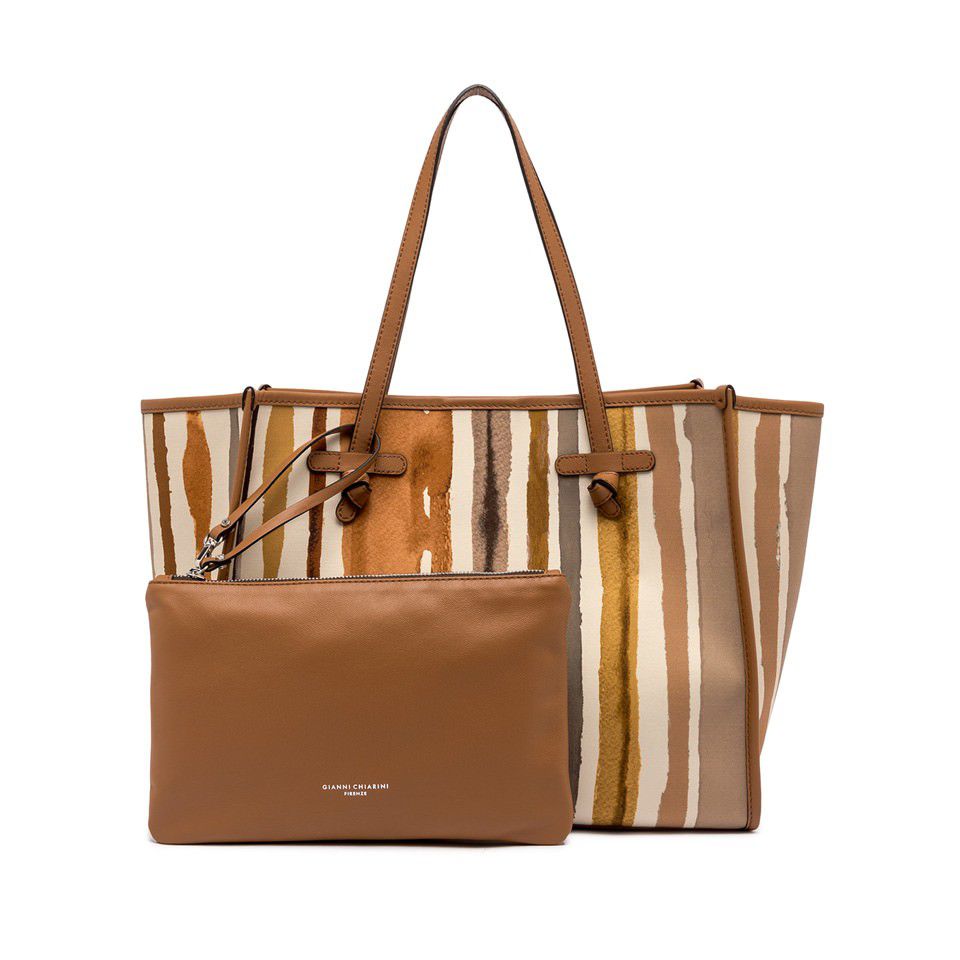 Marcella club shopping in canvas e pelle da donna